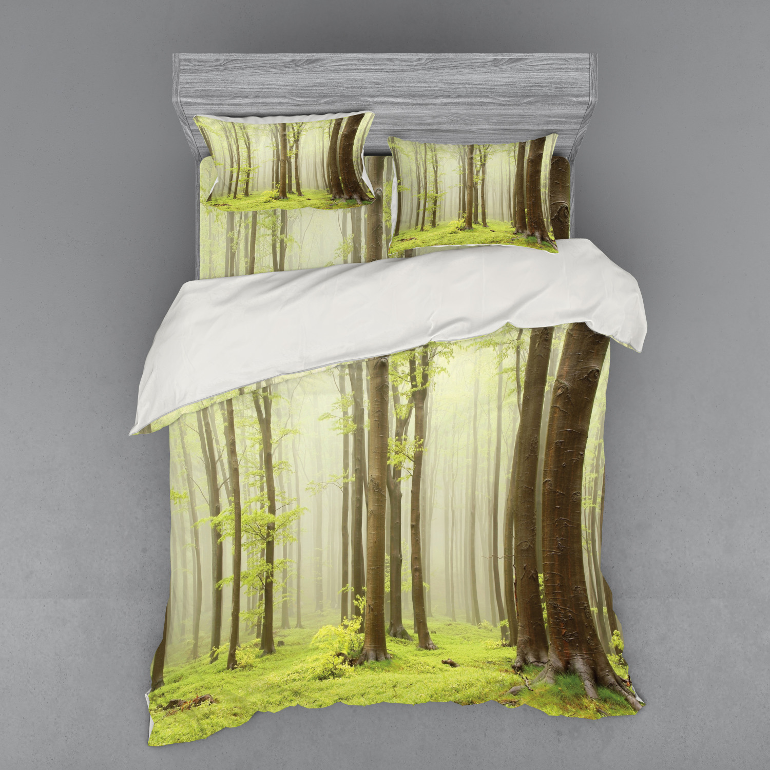 Ambesonne Spring Bedding Set Duvet Cover Sham Fitted Sheet in 3 Sizes - Picture 119 of 240
