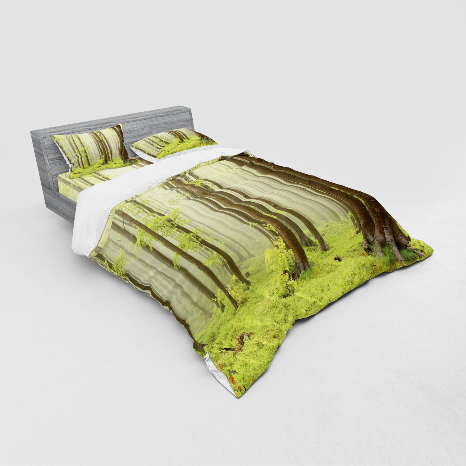 Ambesonne Spring Bedding Set Duvet Cover Sham Fitted Sheet in 3 Sizes - Picture 120 of 240