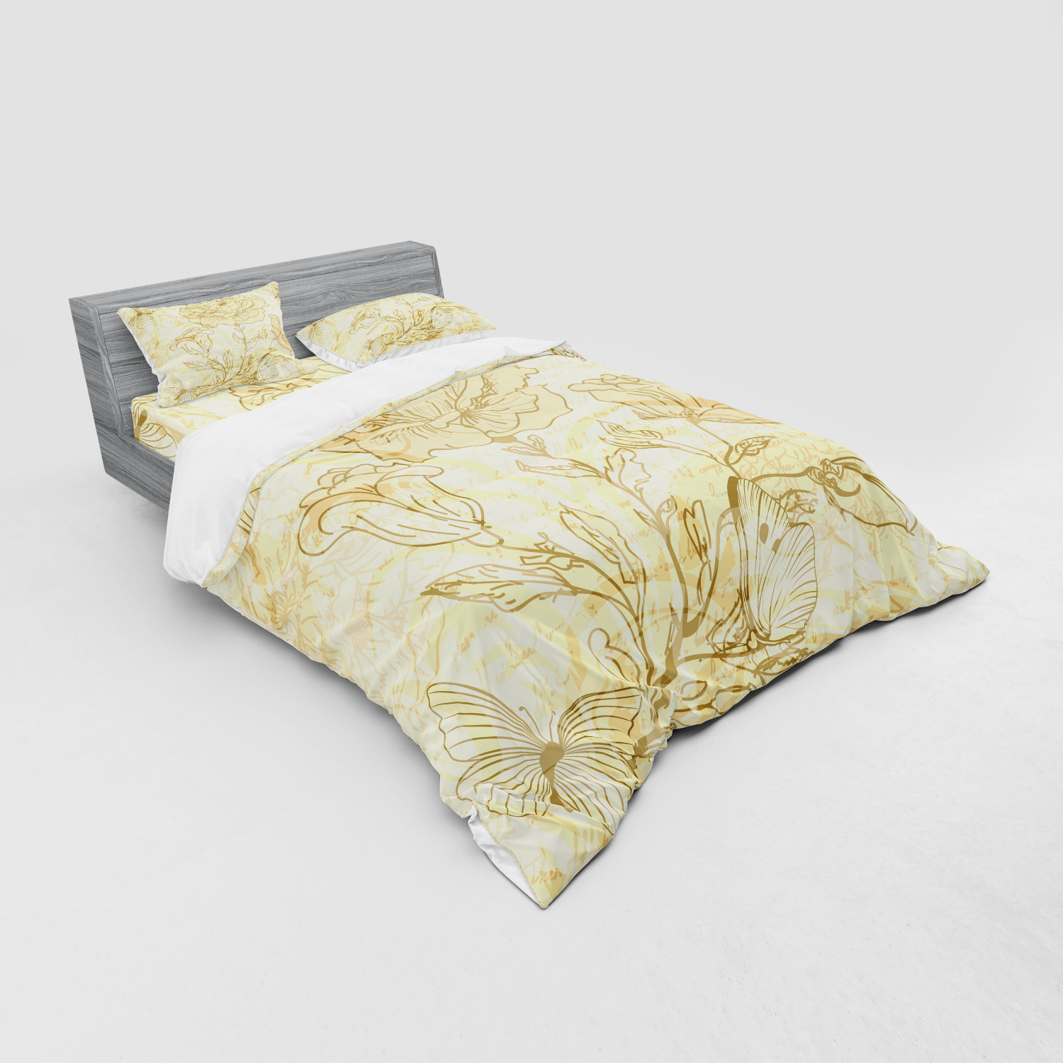 Ambesonne Spring Bedding Set Duvet Cover Sham Fitted Sheet in 3 Sizes - Picture 184 of 240