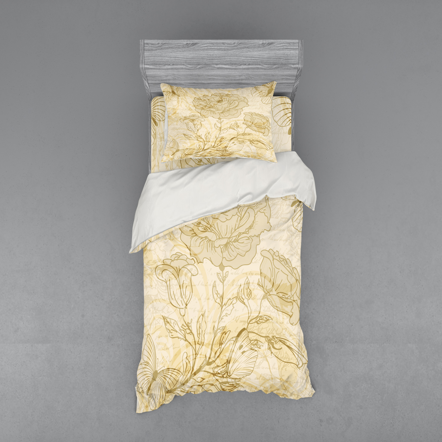 Ambesonne Spring Bedding Set Duvet Cover Sham Fitted Sheet in 3 Sizes - Picture 181 of 240