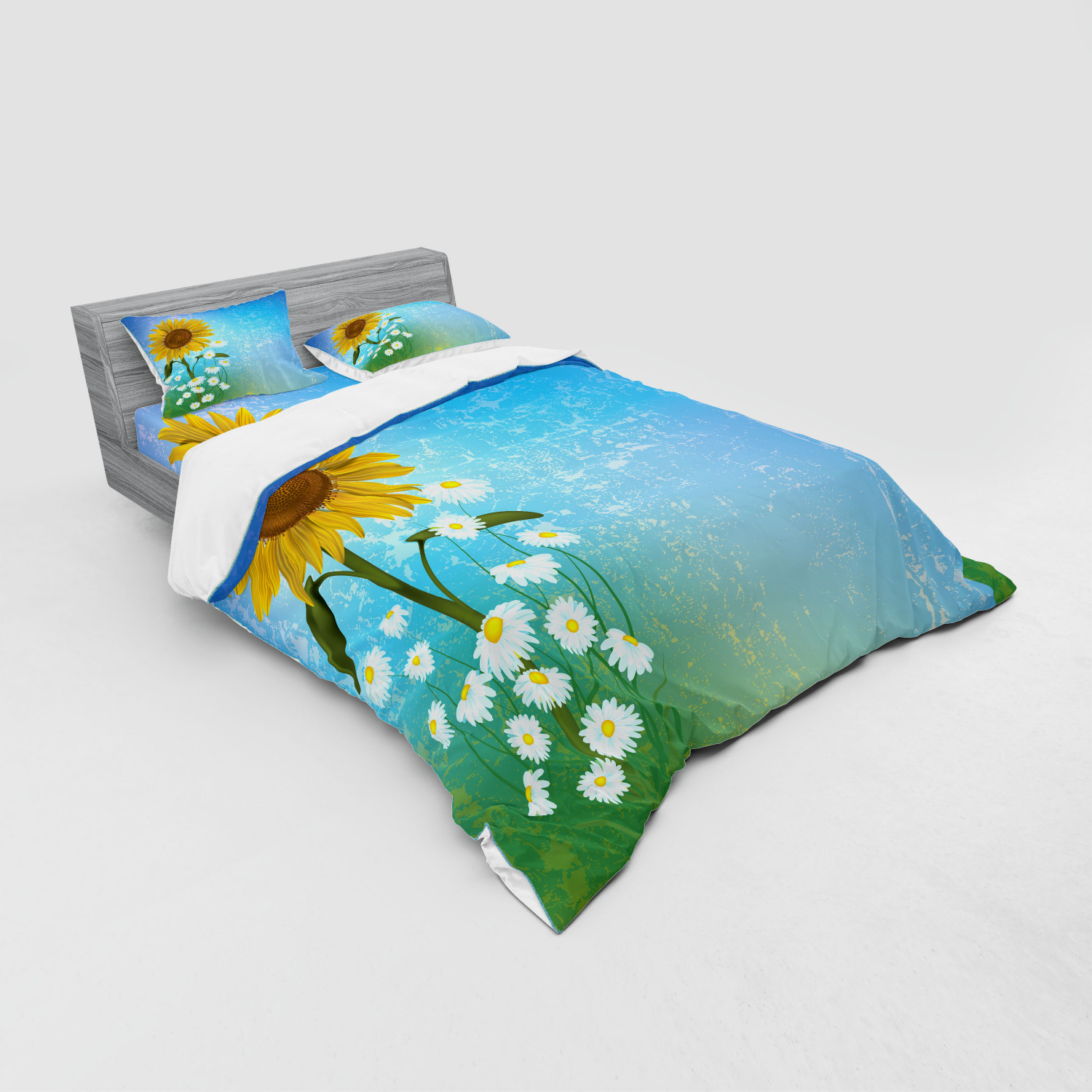 Ambesonne Pastel Design Bedding Set Duvet Cover Sham Fitted Sheet in 3 Sizes - Picture 192 of 236