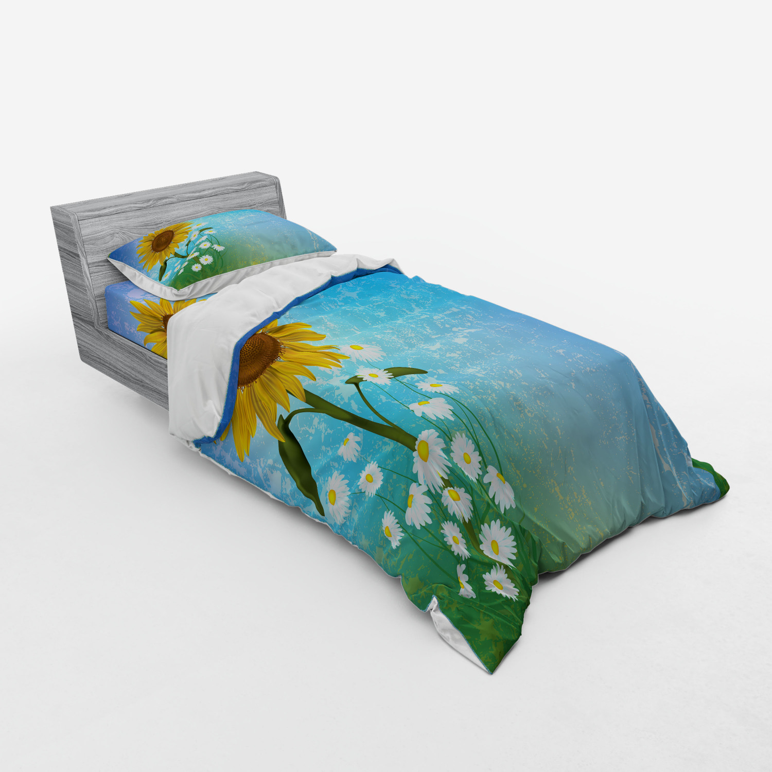 Ambesonne Pastel Design Bedding Set Duvet Cover Sham Fitted Sheet in 3 Sizes - Picture 190 of 236