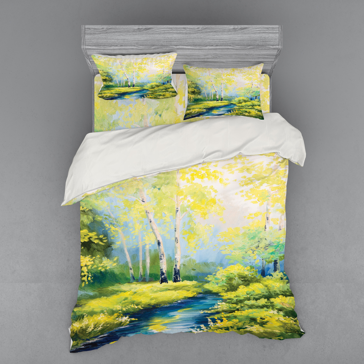 Ambesonne Spring Bedding Set Duvet Cover Sham Fitted Sheet in 3 Sizes - Picture 147 of 240