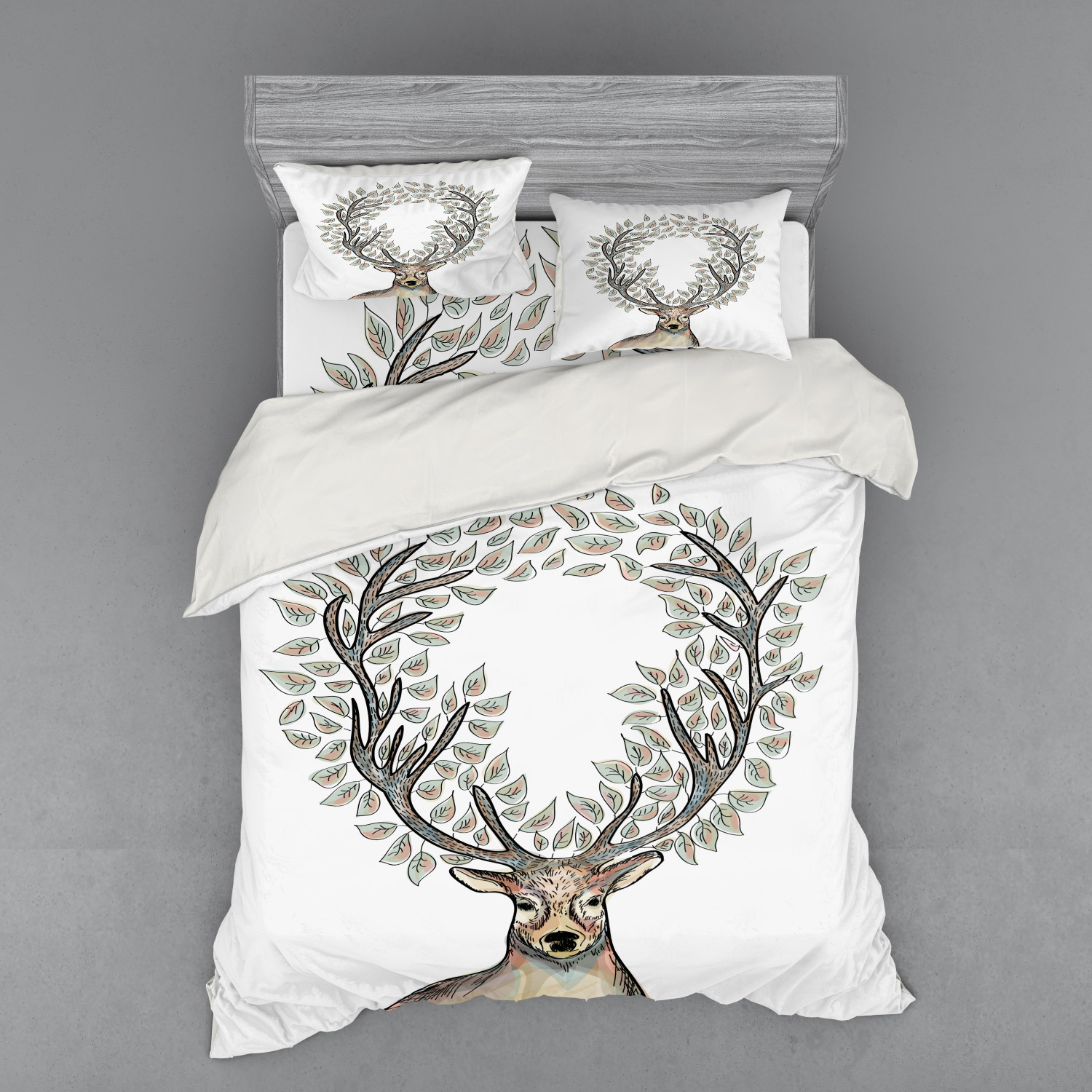 Ambesonne Pastel Design Bedding Set Duvet Cover Sham Fitted Sheet in 3 Sizes - Picture 119 of 236