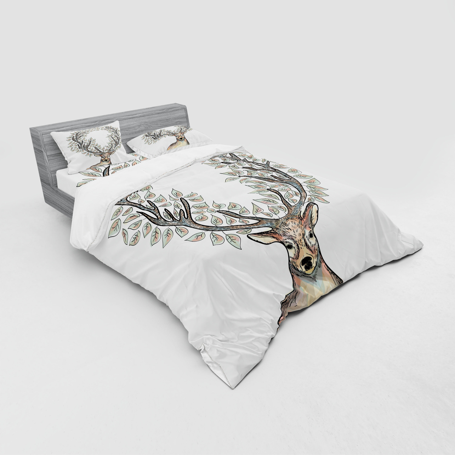 Ambesonne Pastel Design Bedding Set Duvet Cover Sham Fitted Sheet in 3 Sizes - Picture 120 of 236