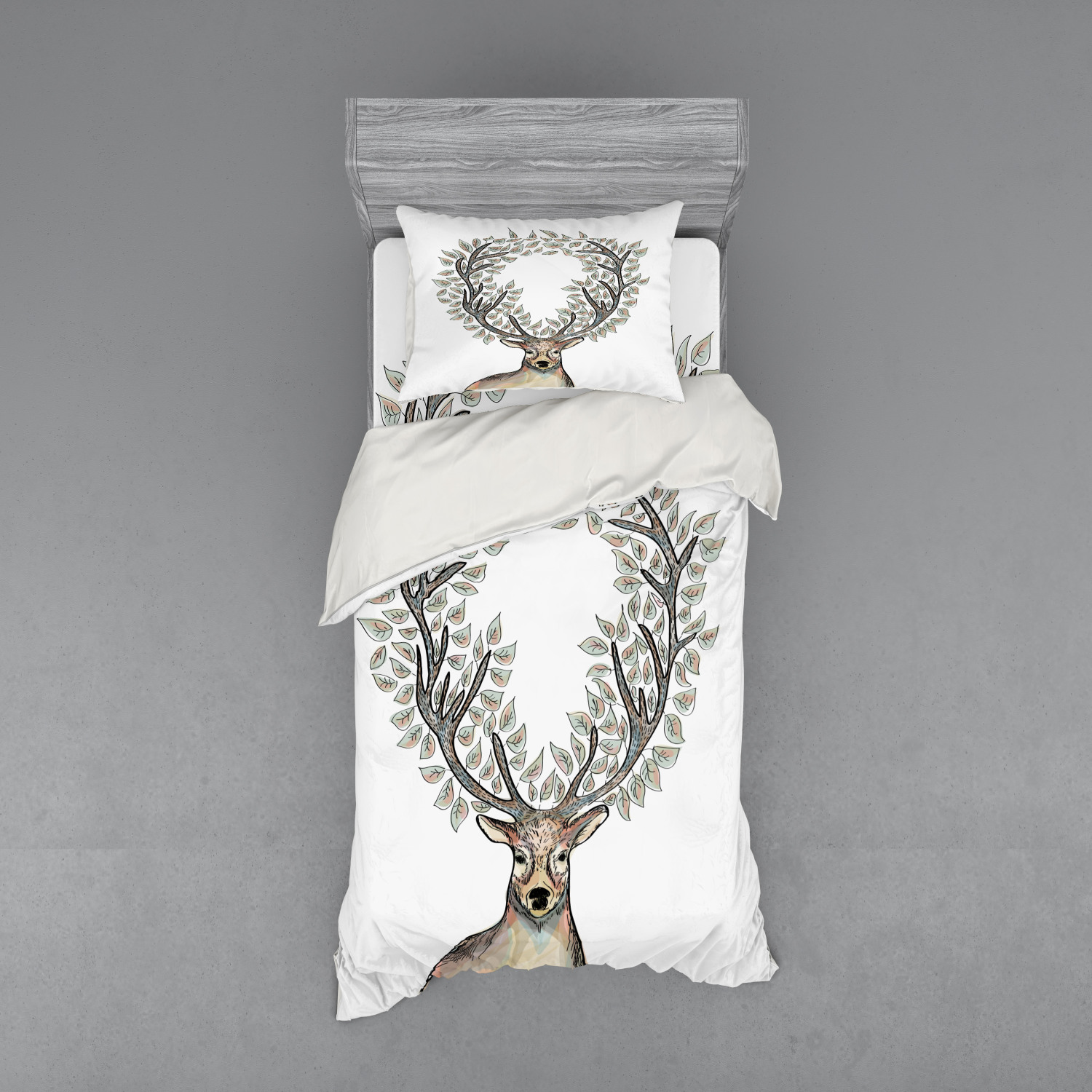 Ambesonne Pastel Design Bedding Set Duvet Cover Sham Fitted Sheet in 3 Sizes - Picture 117 of 236
