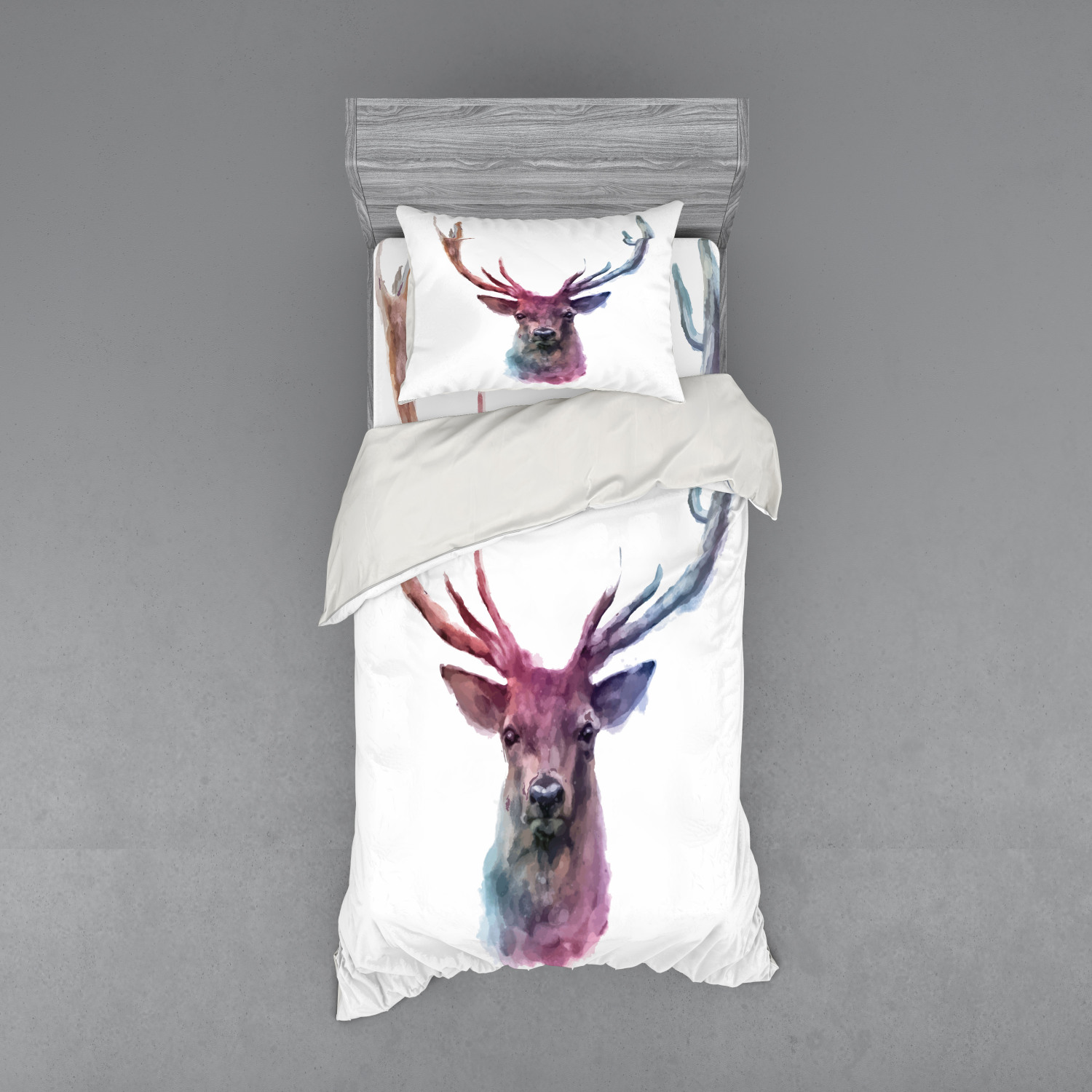 Ambesonne Pastel Design Bedding Set Duvet Cover Sham Fitted Sheet in 3 Sizes - Picture 9 of 236