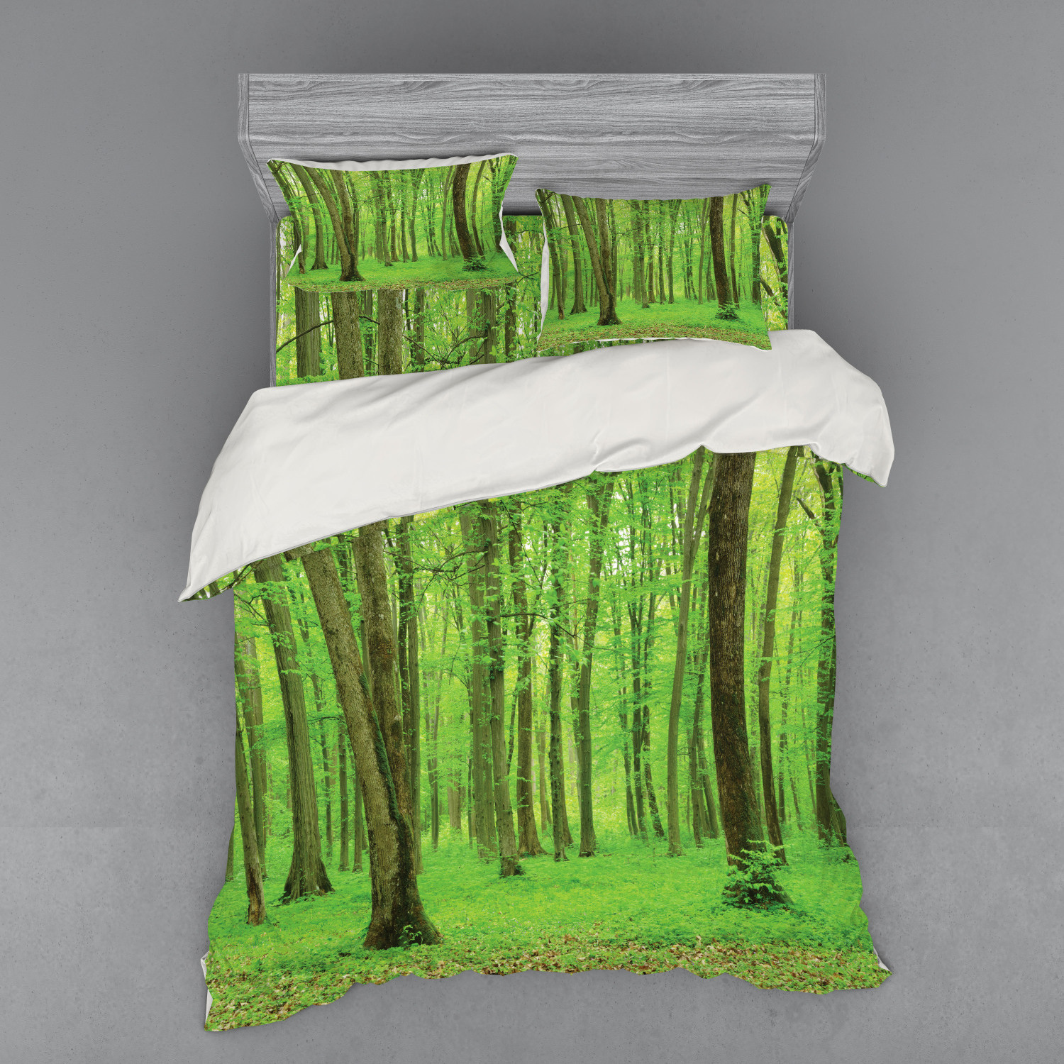 Ambesonne Spring Bedding Set Duvet Cover Sham Fitted Sheet in 3 Sizes - Picture 91 of 240