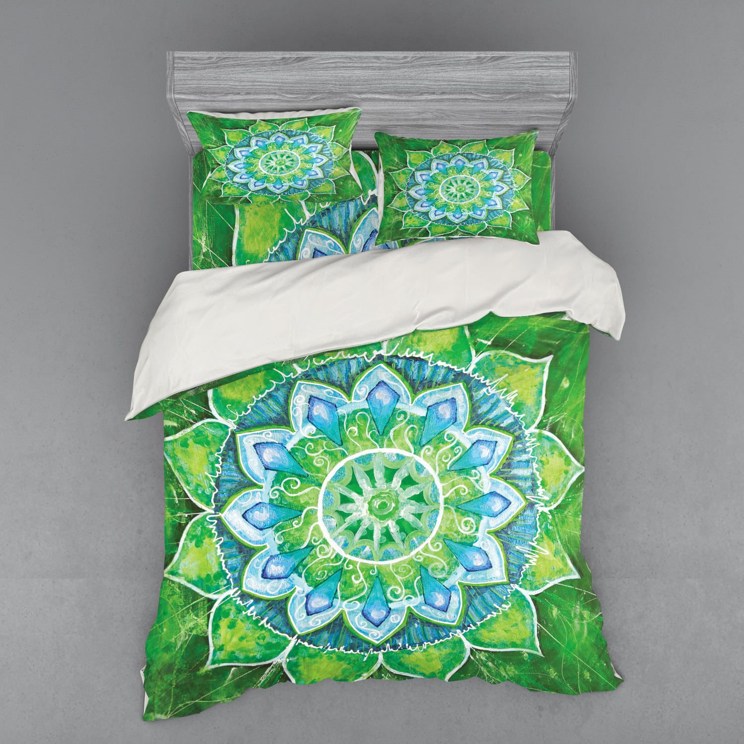 Ambesonne Mandala Bedding Set Duvet Cover Sham Fitted Sheet in 3 Sizes