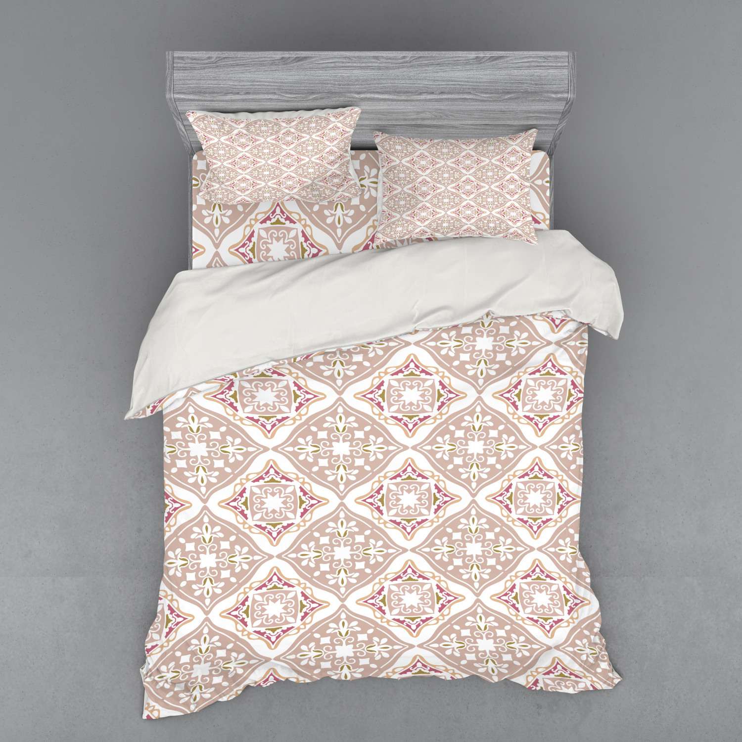 Ambesonne Pastel Design Bedding Set Duvet Cover Sham Fitted Sheet in 3 Sizes - Picture 107 of 236