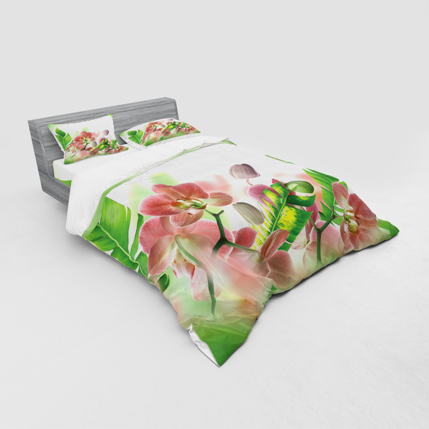 Ambesonne Spring Bedding Set Duvet Cover Sham Fitted Sheet in 3 Sizes - Picture 140 of 240