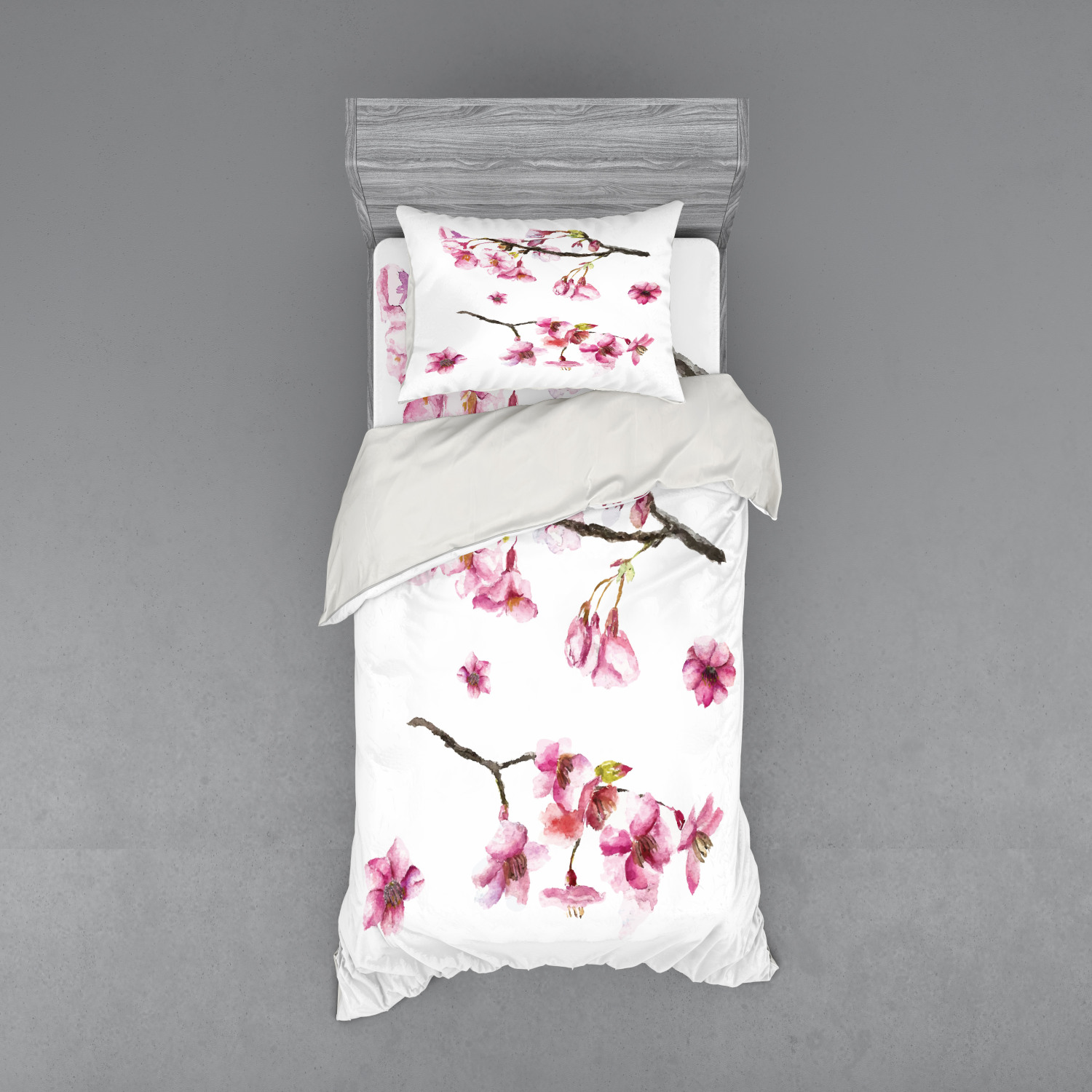 Ambesonne Spring Bedding Set Duvet Cover Sham Fitted Sheet in 3 Sizes - Picture 221 of 240
