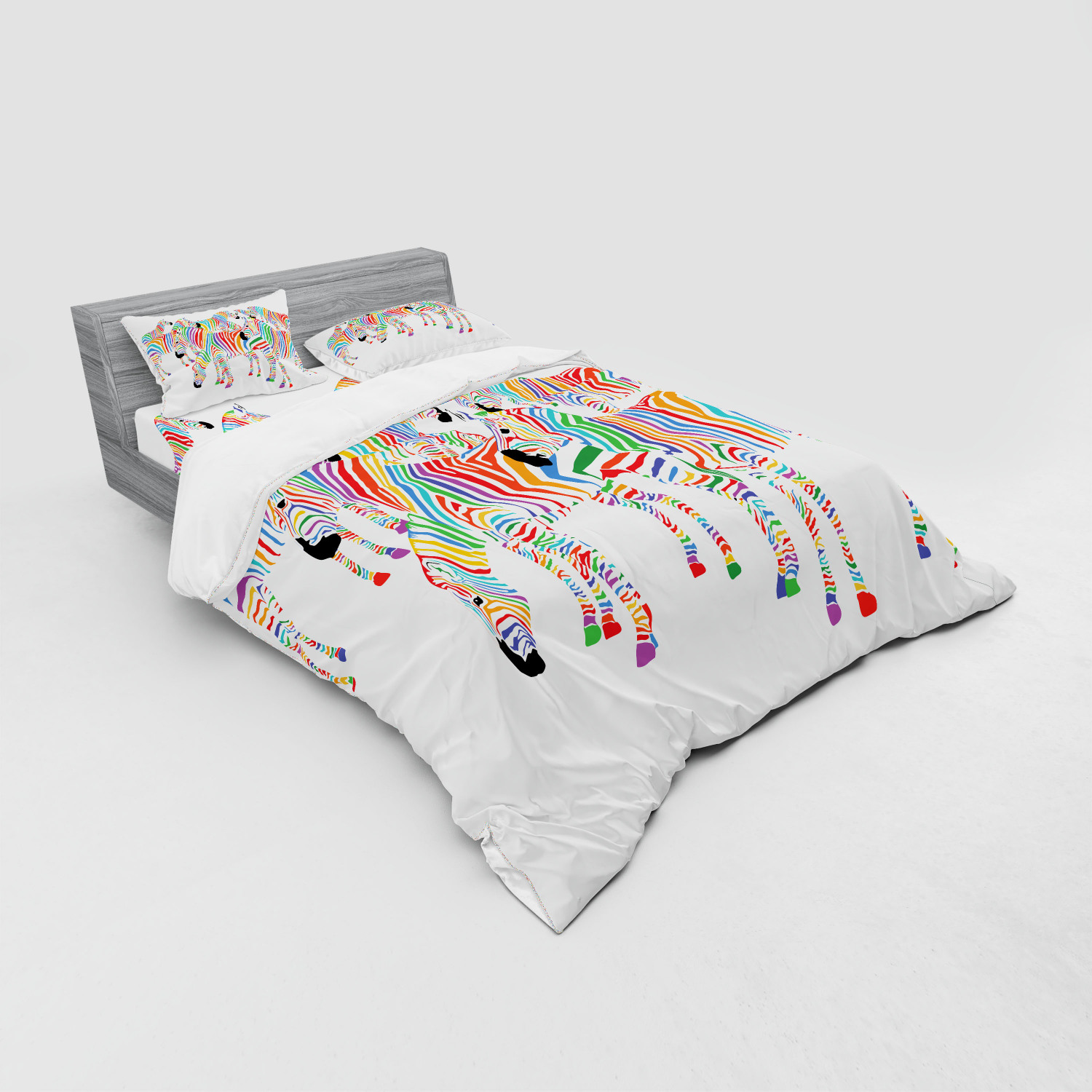 Ambesonne Funny Bedding Set Duvet Cover Sham Fitted Sheet in 3 Sizes eBay