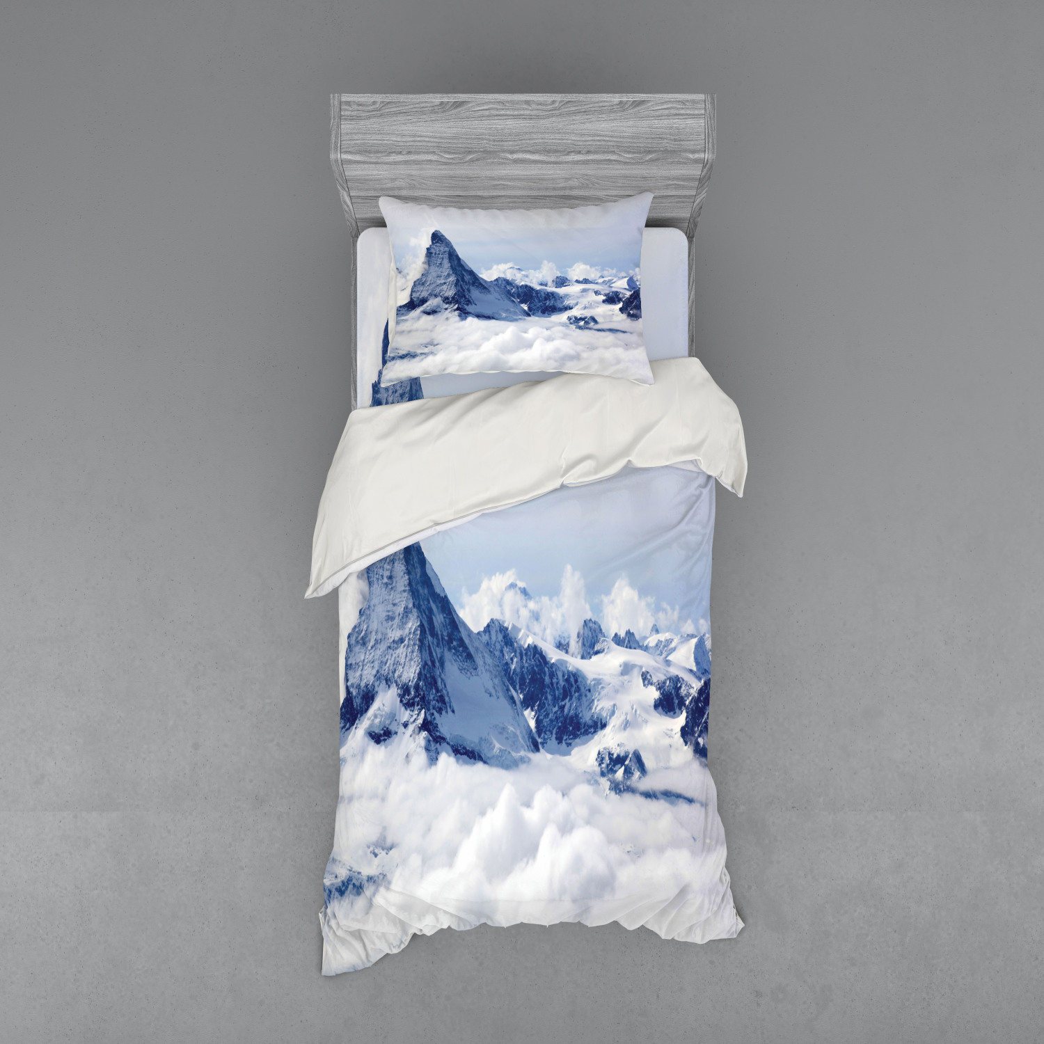 Ambesonne Nature Inspired Bedding Set Duvet Cover Sham Fitted Sheet in 3 Sizes - Picture 29 of 244