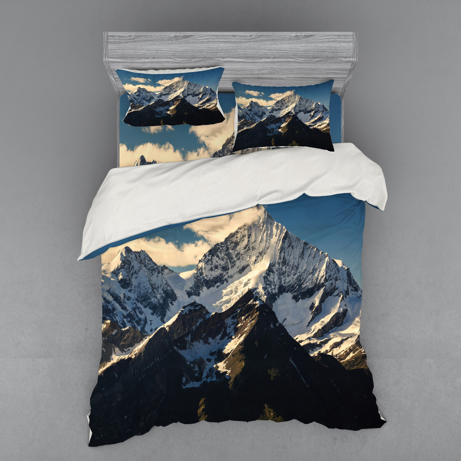 Ambesonne Nature Inspired Bedding Set Duvet Cover Sham Fitted Sheet in 3 Sizes - Picture 203 of 244