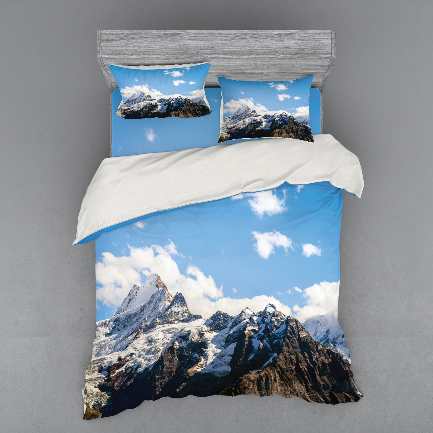 Ambesonne Nature Inspired Bedding Set Duvet Cover Sham Fitted Sheet in 3 Sizes - Picture 119 of 244