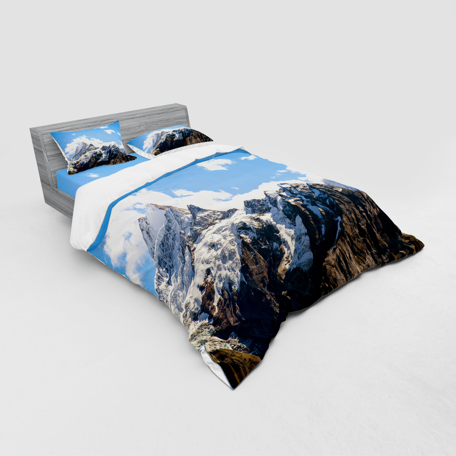 Ambesonne Nature Inspired Bedding Set Duvet Cover Sham Fitted Sheet in 3 Sizes - Picture 120 of 244
