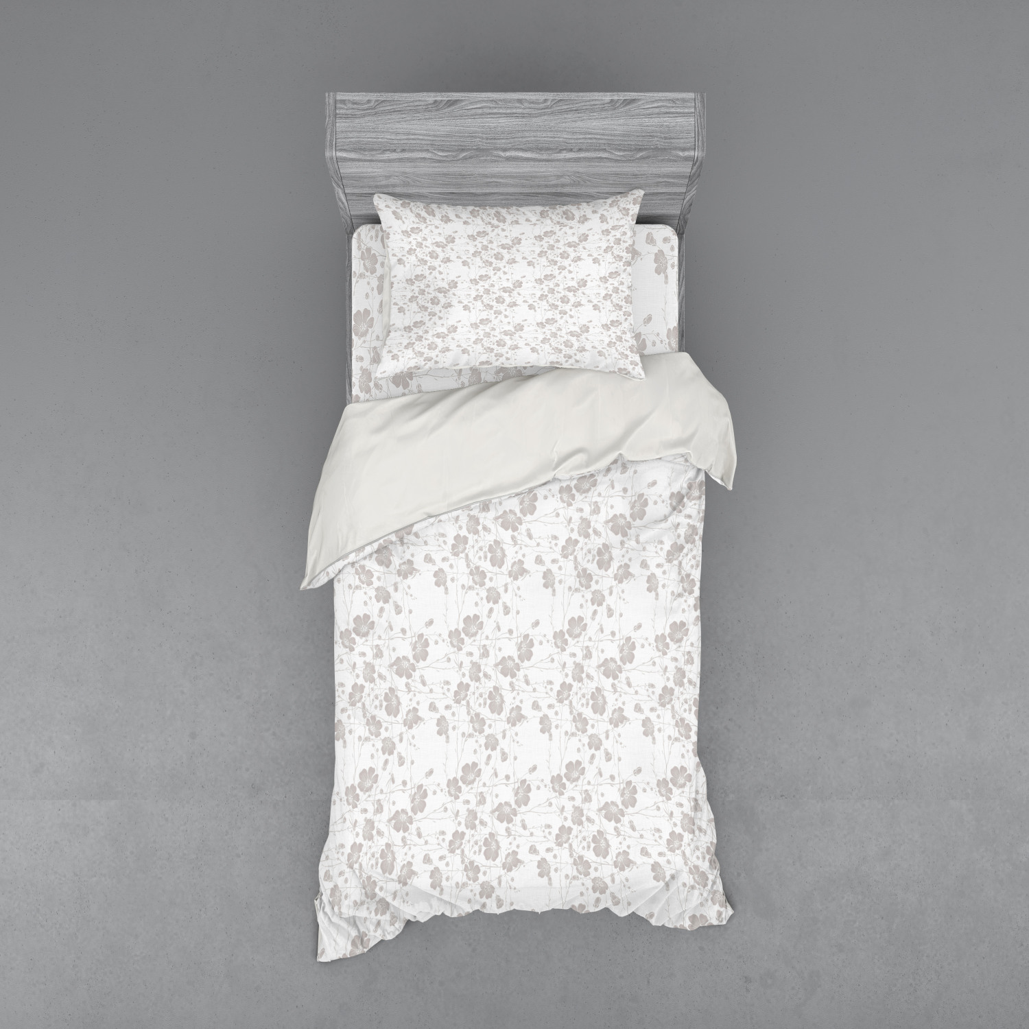 Ambesonne Nature Inspired Bedding Set Duvet Cover Sham Fitted Sheet in 3 Sizes - Picture 149 of 244