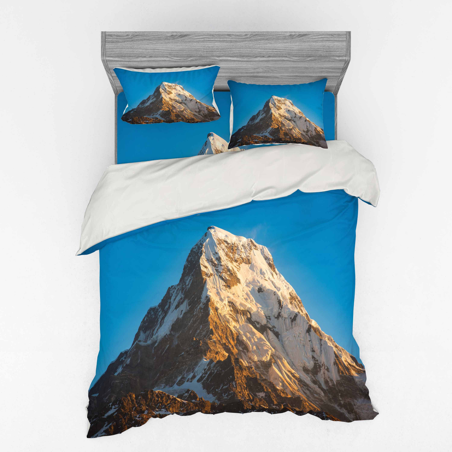 Ambesonne Nature Inspired Bedding Set Duvet Cover Sham Fitted Sheet in 3 Sizes - Picture 79 of 244