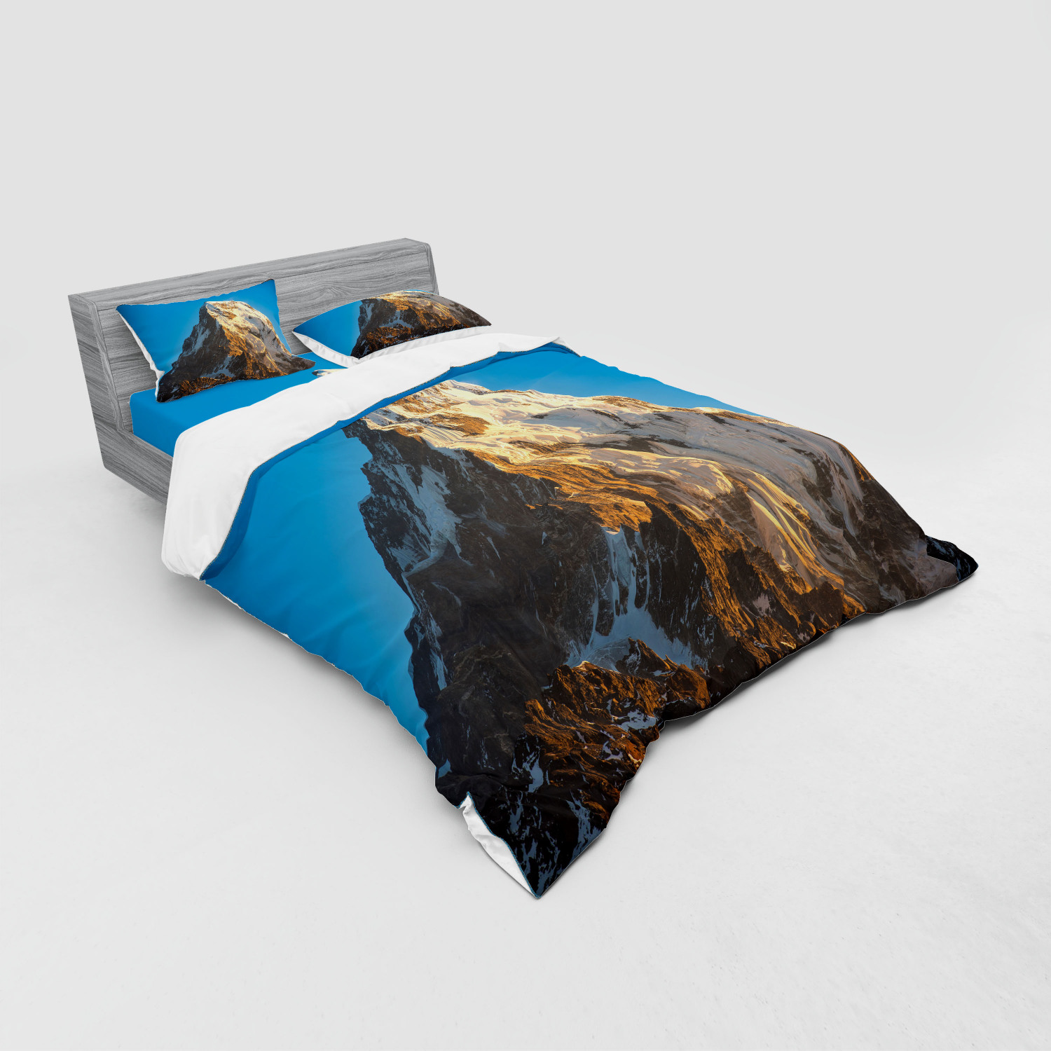 Ambesonne Nature Inspired Bedding Set Duvet Cover Sham Fitted Sheet in 3 Sizes - Picture 80 of 244