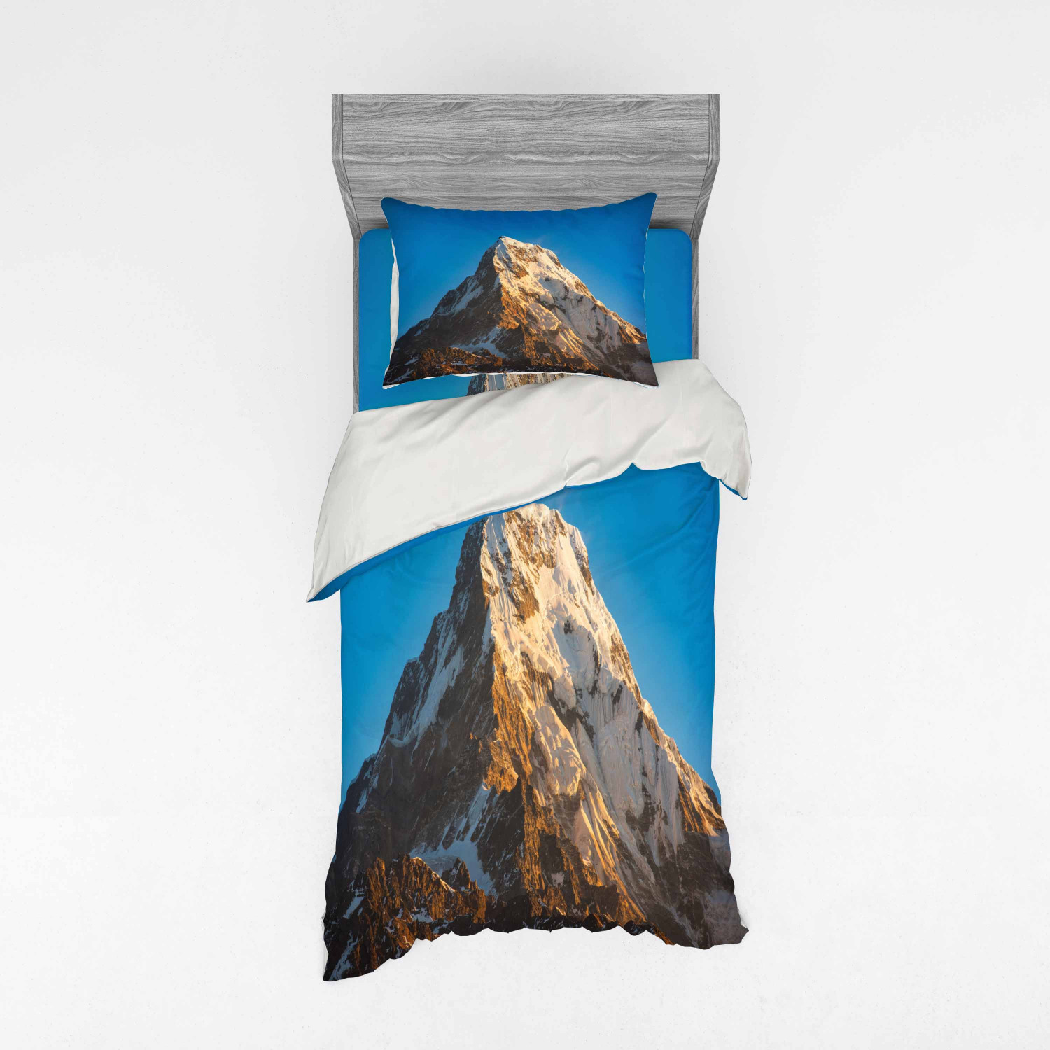 Ambesonne Nature Inspired Bedding Set Duvet Cover Sham Fitted Sheet in 3 Sizes - Picture 77 of 244