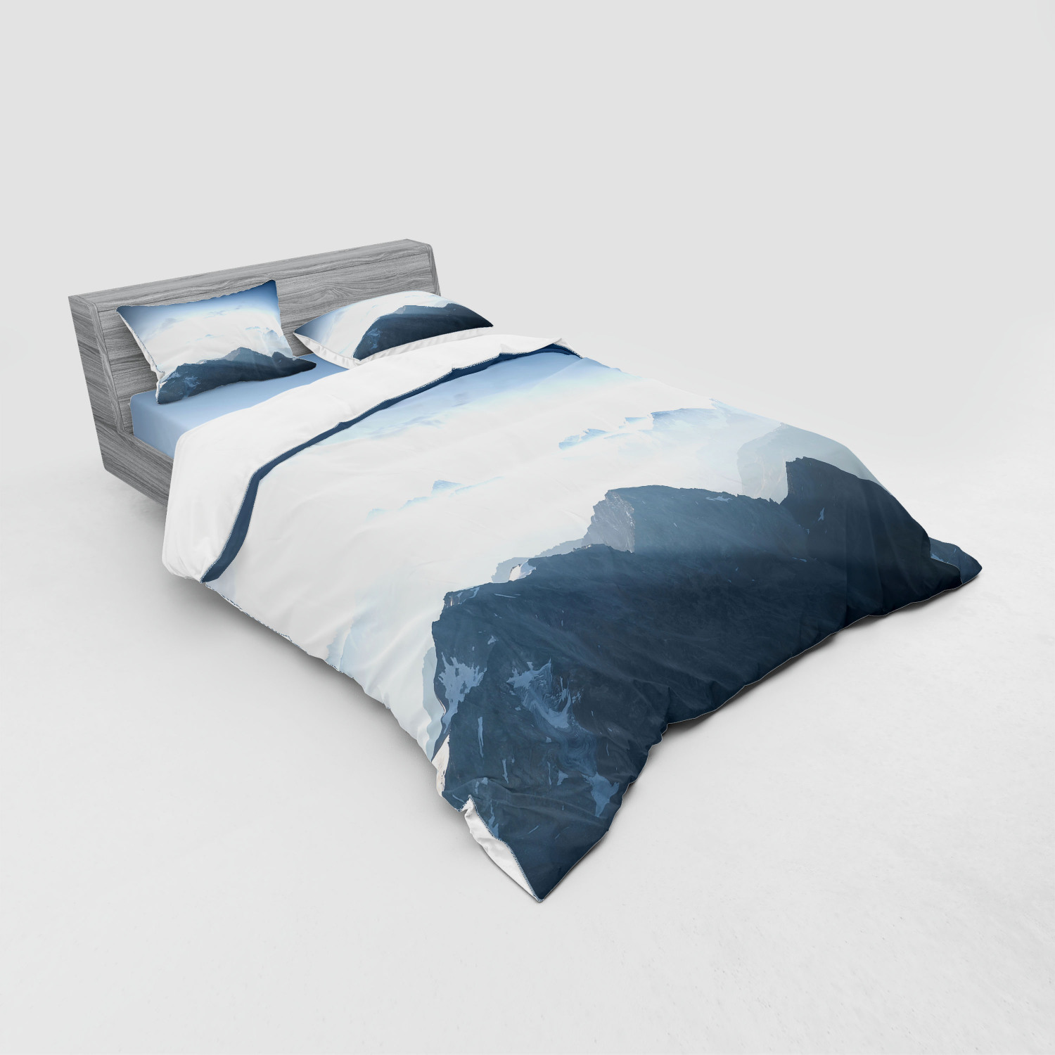 Ambesonne Nature Inspired Bedding Set Duvet Cover Sham Fitted Sheet in 3 Sizes - Picture 60 of 244