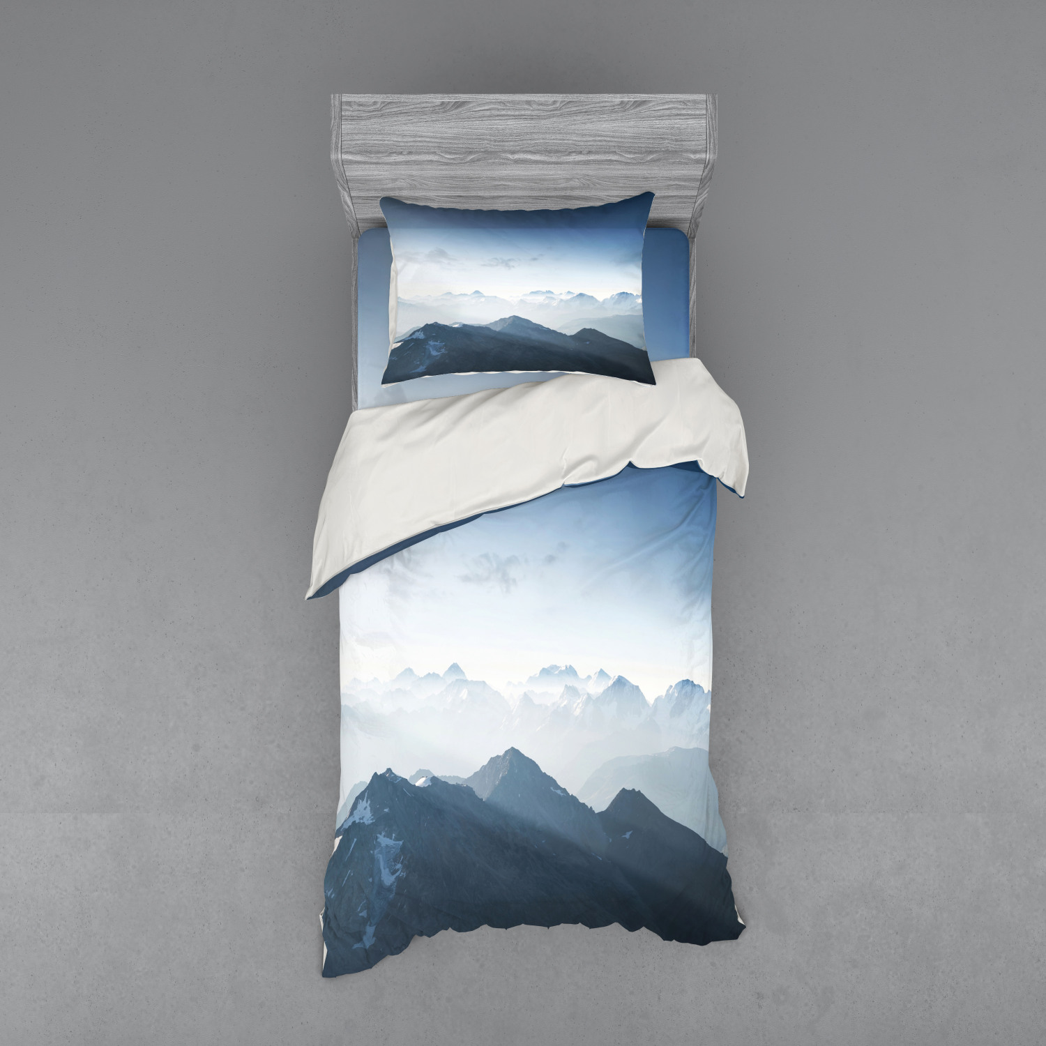 Ambesonne Nature Inspired Bedding Set Duvet Cover Sham Fitted Sheet in 3 Sizes - Picture 57 of 244