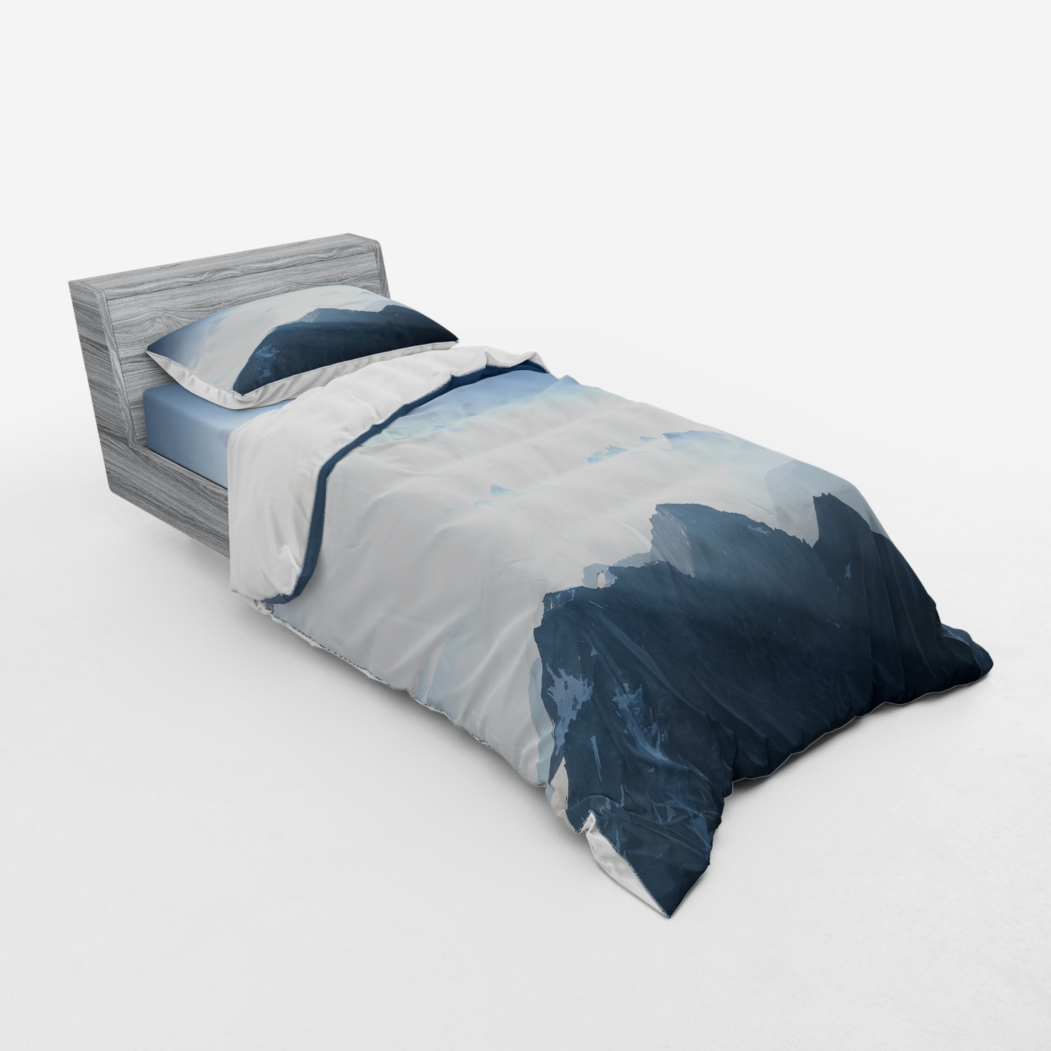 Ambesonne Nature Inspired Bedding Set Duvet Cover Sham Fitted Sheet in 3 Sizes - Picture 58 of 244