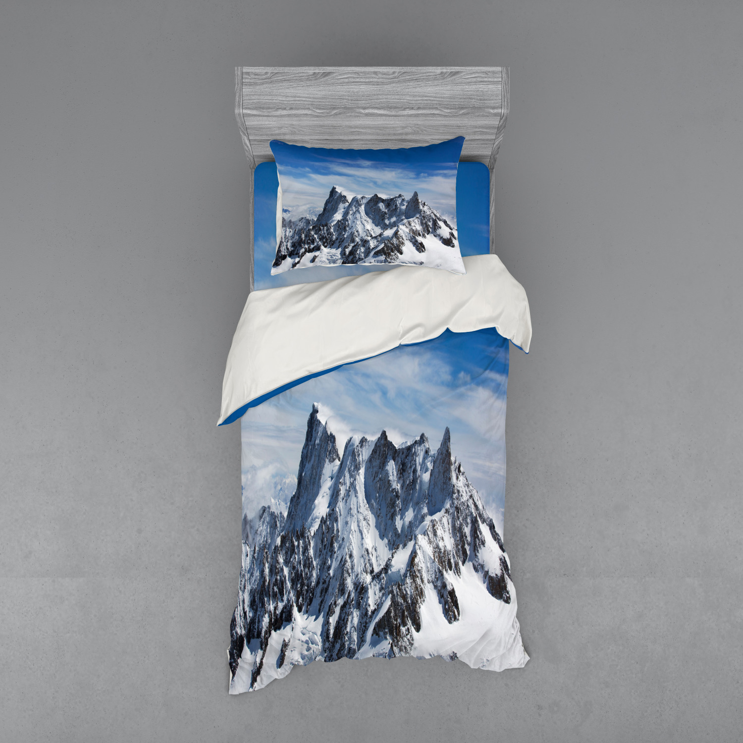 Ambesonne Nature Inspired Bedding Set Duvet Cover Sham Fitted Sheet in 3 Sizes - Picture 137 of 244