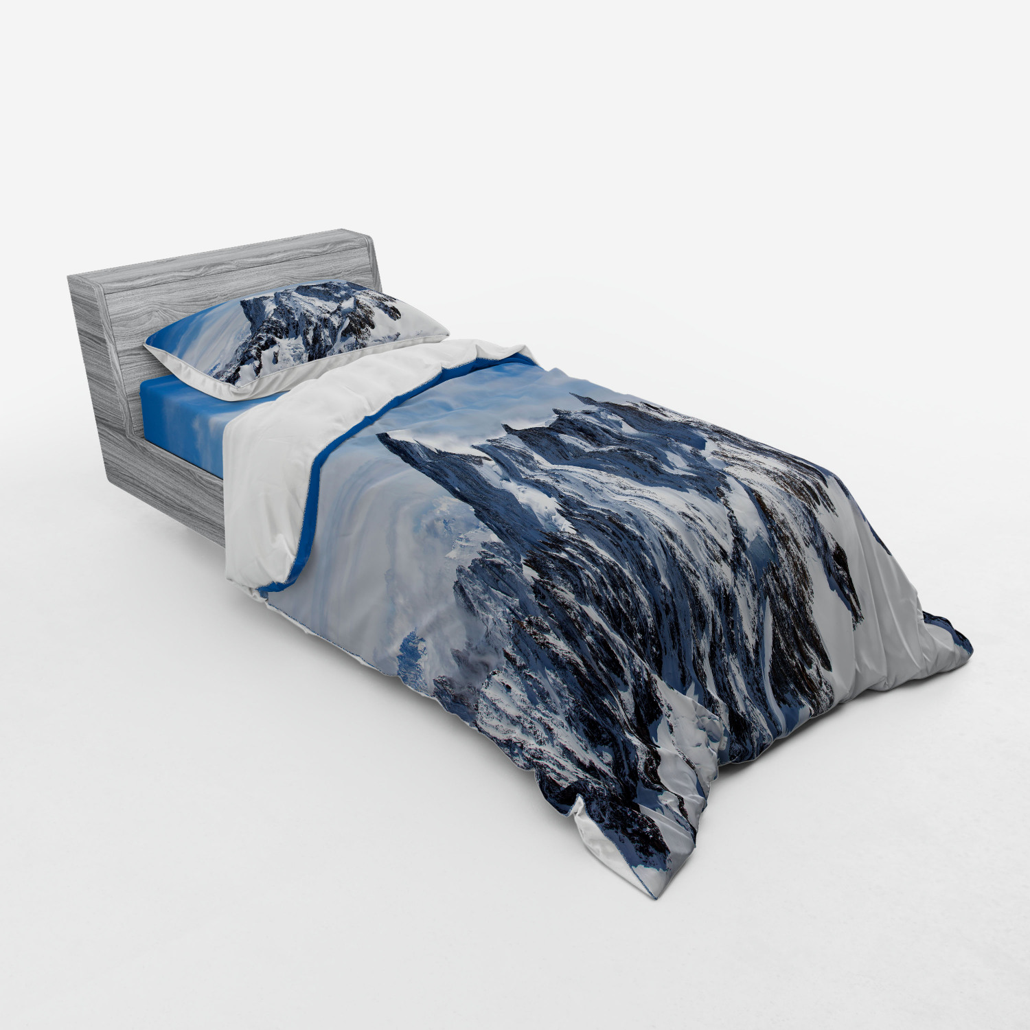 Ambesonne Nature Inspired Bedding Set Duvet Cover Sham Fitted Sheet in 3 Sizes - Picture 138 of 244