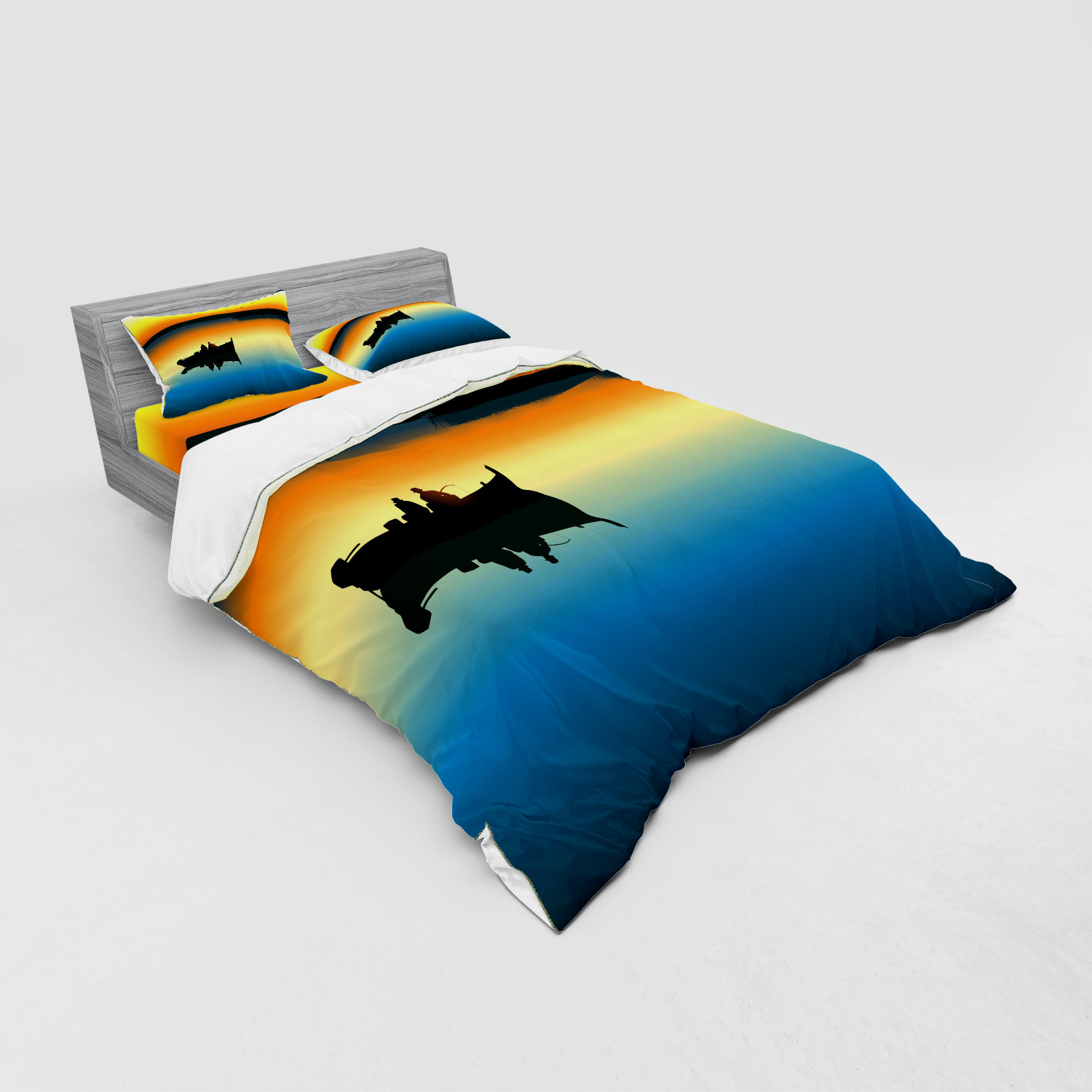 Ambesonne Nature Inspired Bedding Set Duvet Cover Sham Fitted Sheet in 3 Sizes - Picture 192 of 244