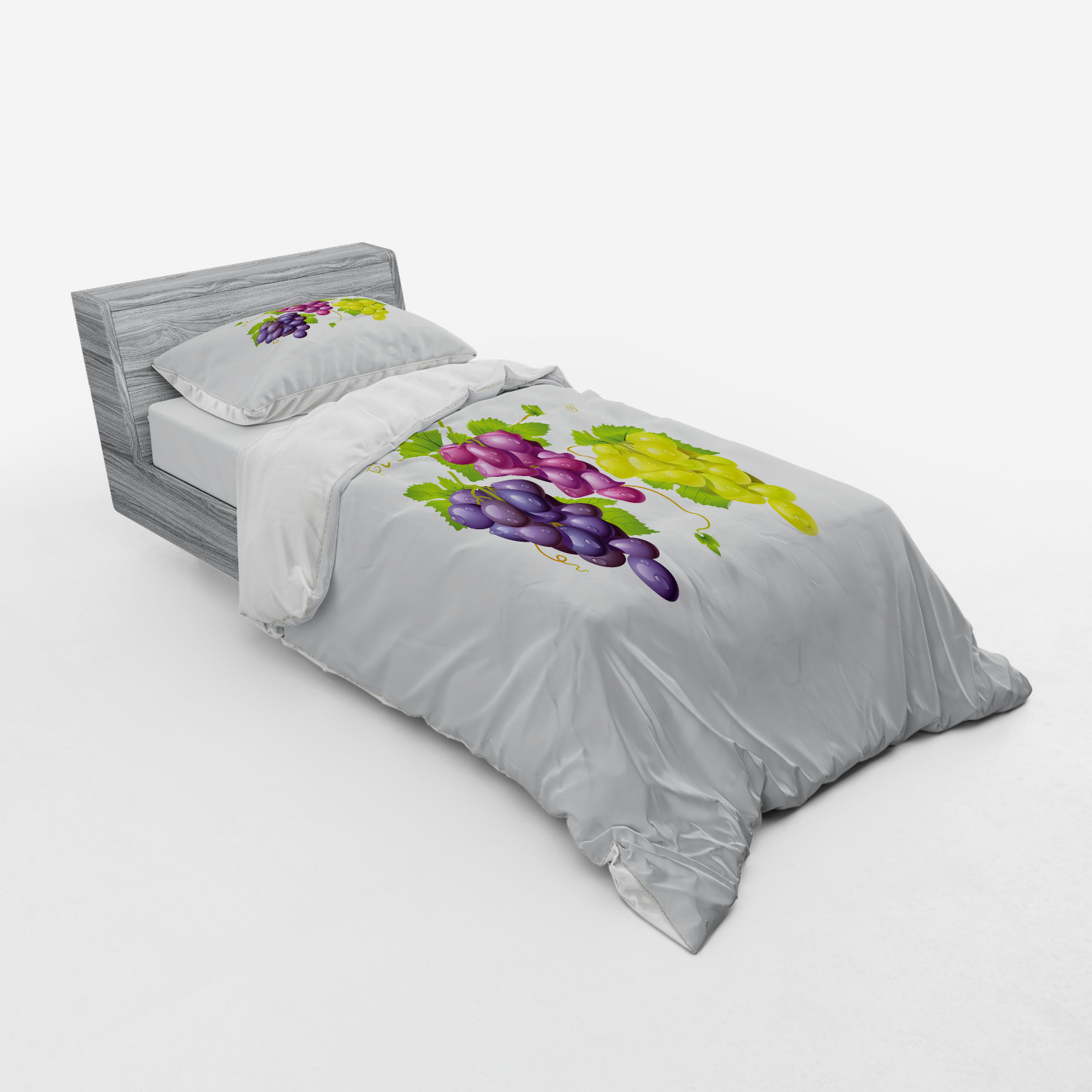 Ambesonne Nature Inspired Bedding Set Duvet Cover Sham Fitted Sheet in 3 Sizes - Picture 86 of 244