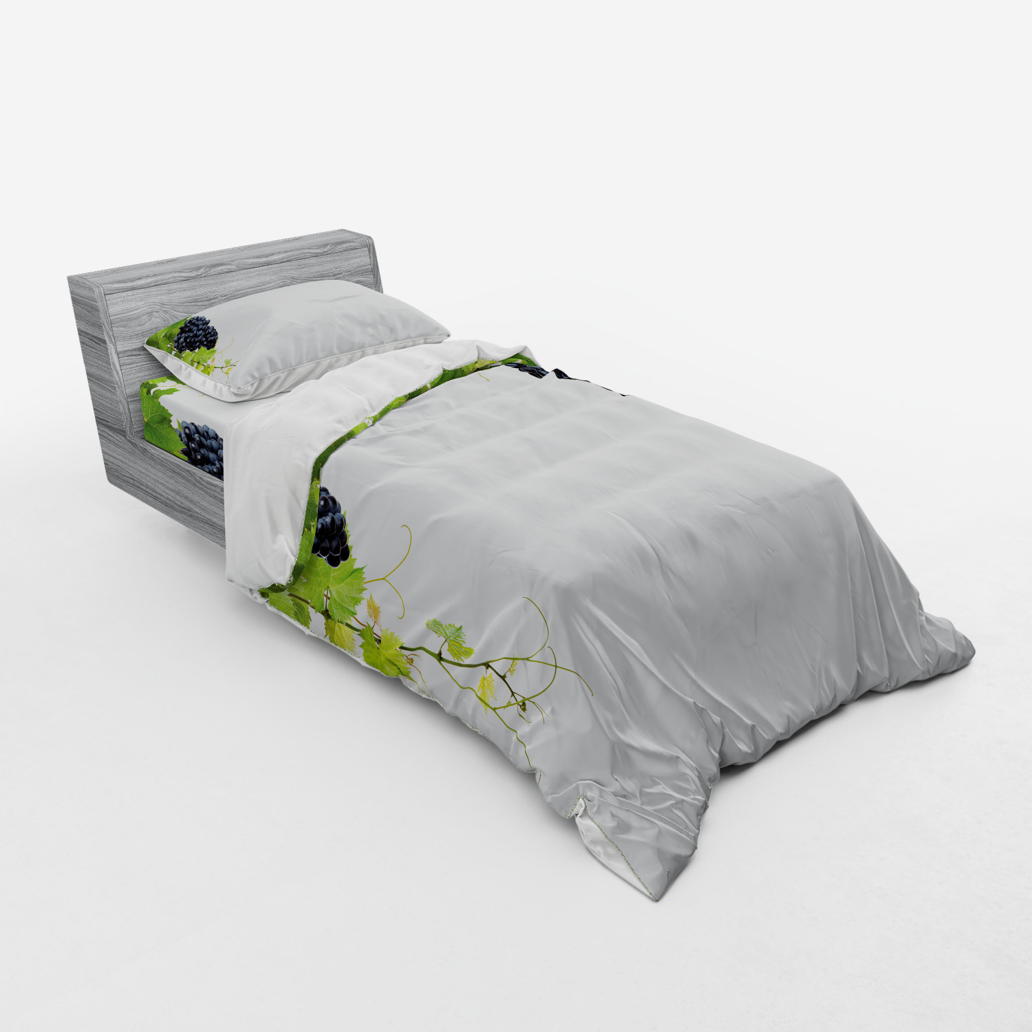 Ambesonne Nature Inspired Bedding Set Duvet Cover Sham Fitted Sheet in 3 Sizes - Picture 238 of 244