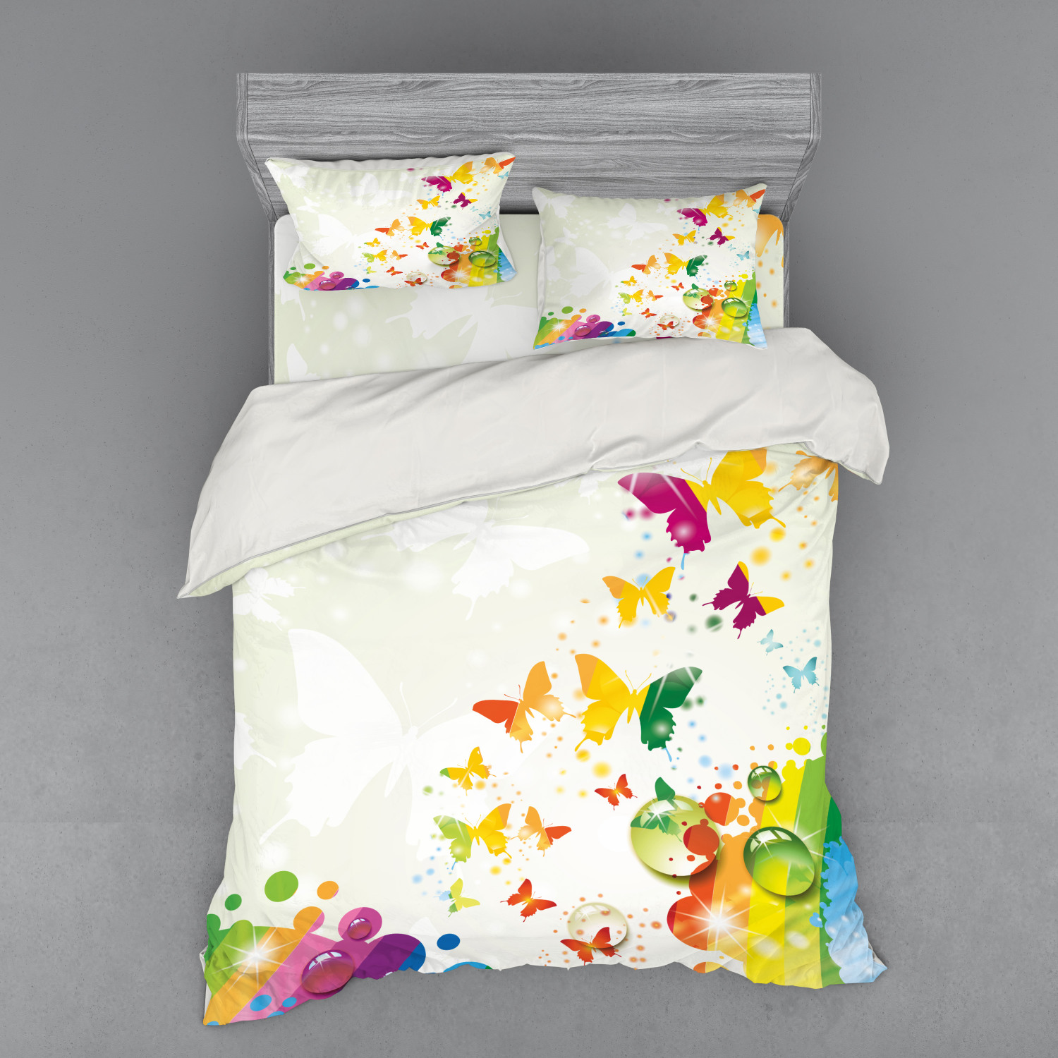 Ambesonne Nature Inspired Bedding Set Duvet Cover Sham Fitted Sheet in 3 Sizes - Picture 23 of 244