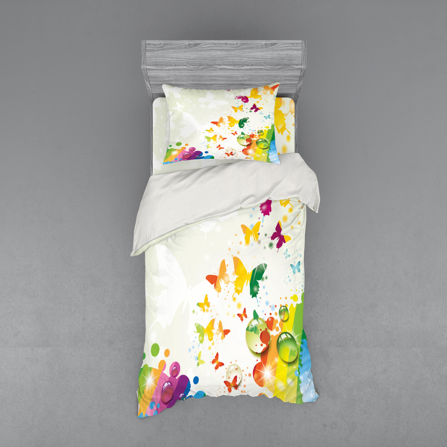 Ambesonne Nature Inspired Bedding Set Duvet Cover Sham Fitted Sheet in 3 Sizes - Picture 21 of 244