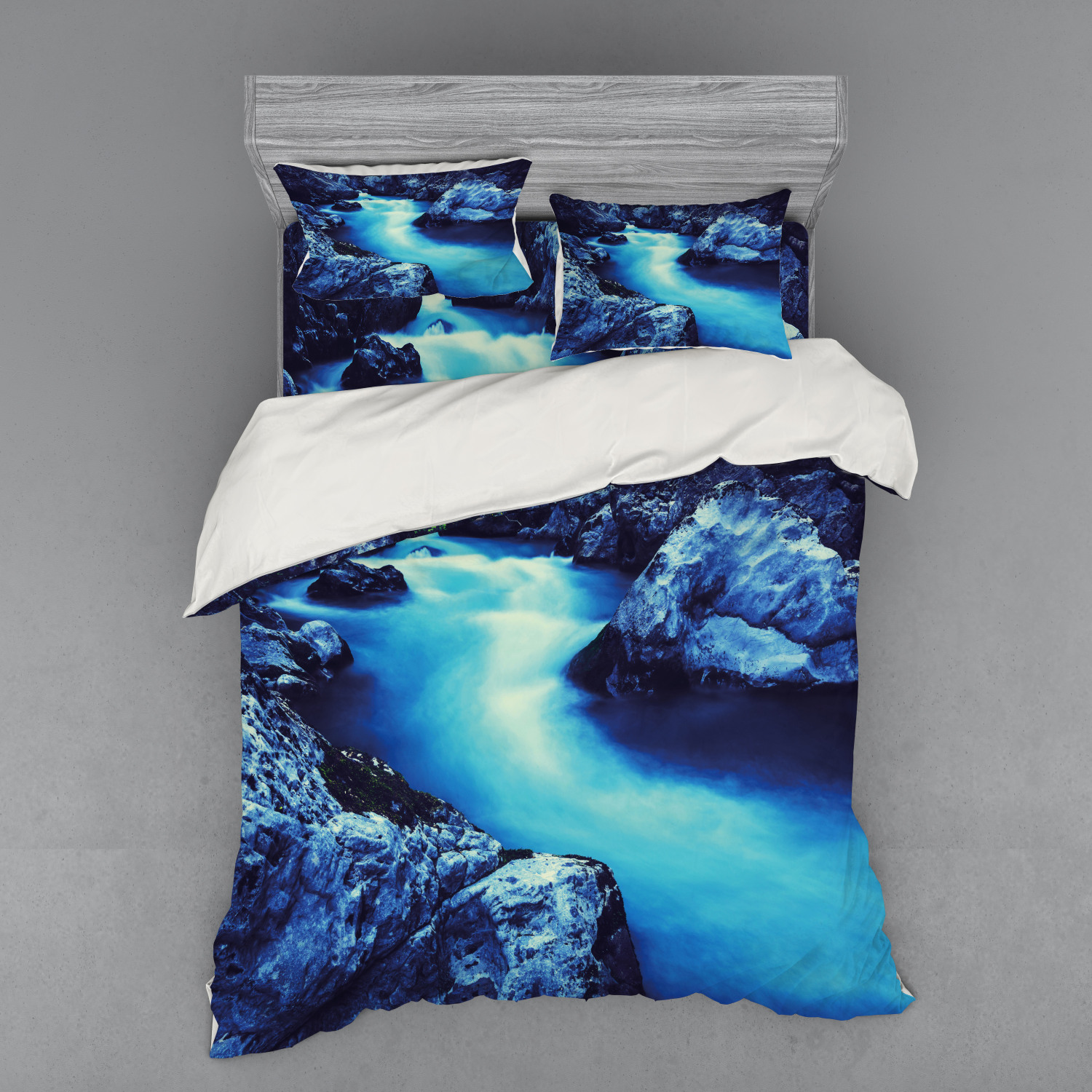 Ambesonne Nature Inspired Bedding Set Duvet Cover Sham Fitted Sheet in 3 Sizes - Picture 67 of 244
