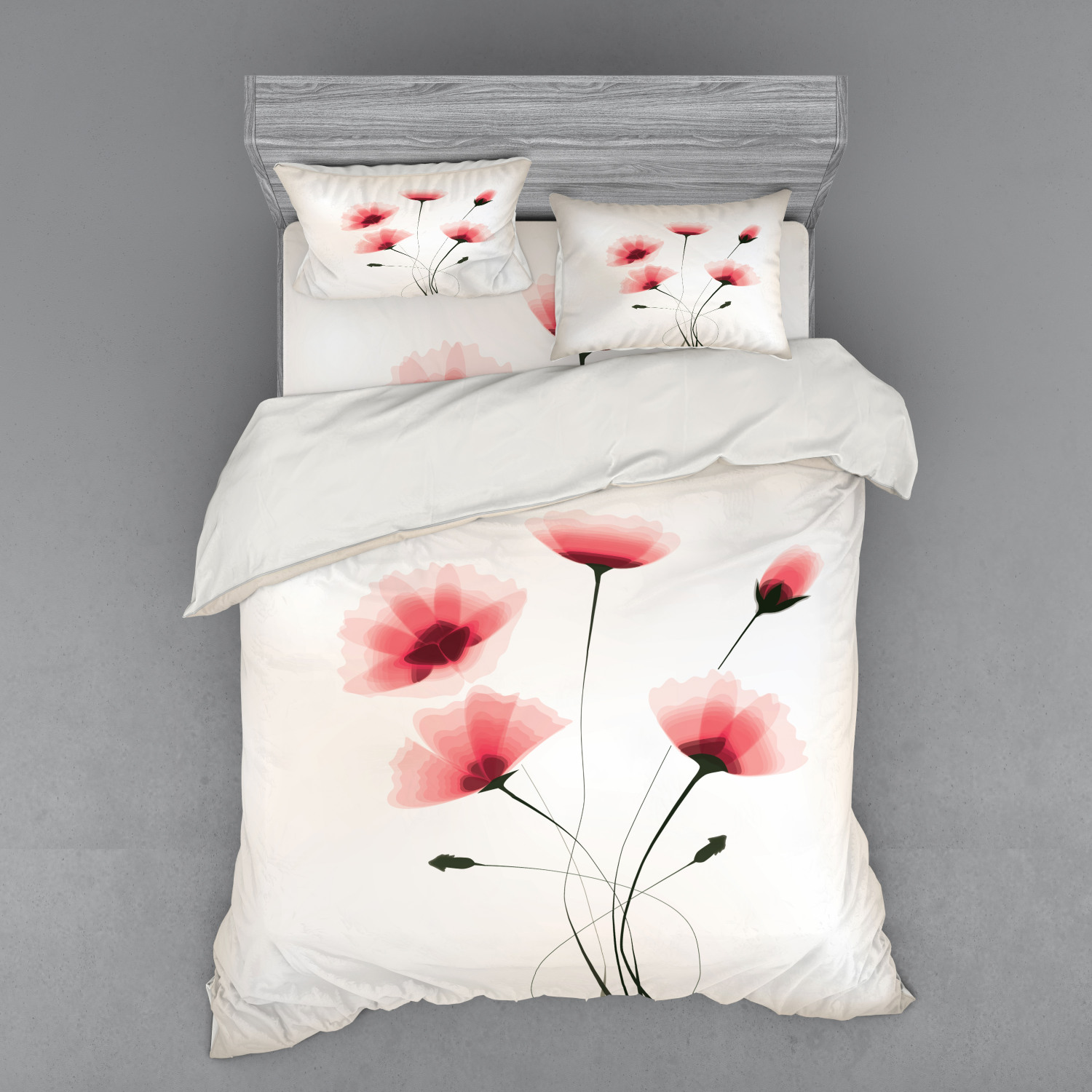 Ambesonne Nature Inspired Bedding Set Duvet Cover Sham Fitted Sheet in 3 Sizes - Picture 147 of 244