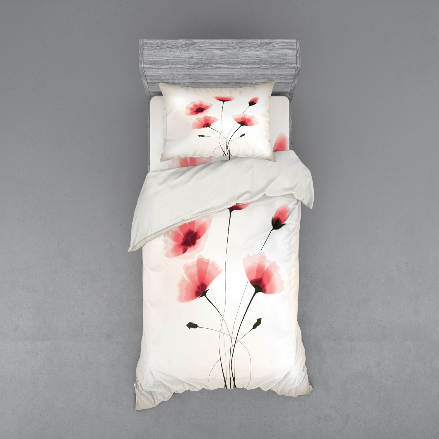Ambesonne Nature Inspired Bedding Set Duvet Cover Sham Fitted Sheet in 3 Sizes - Picture 145 of 244