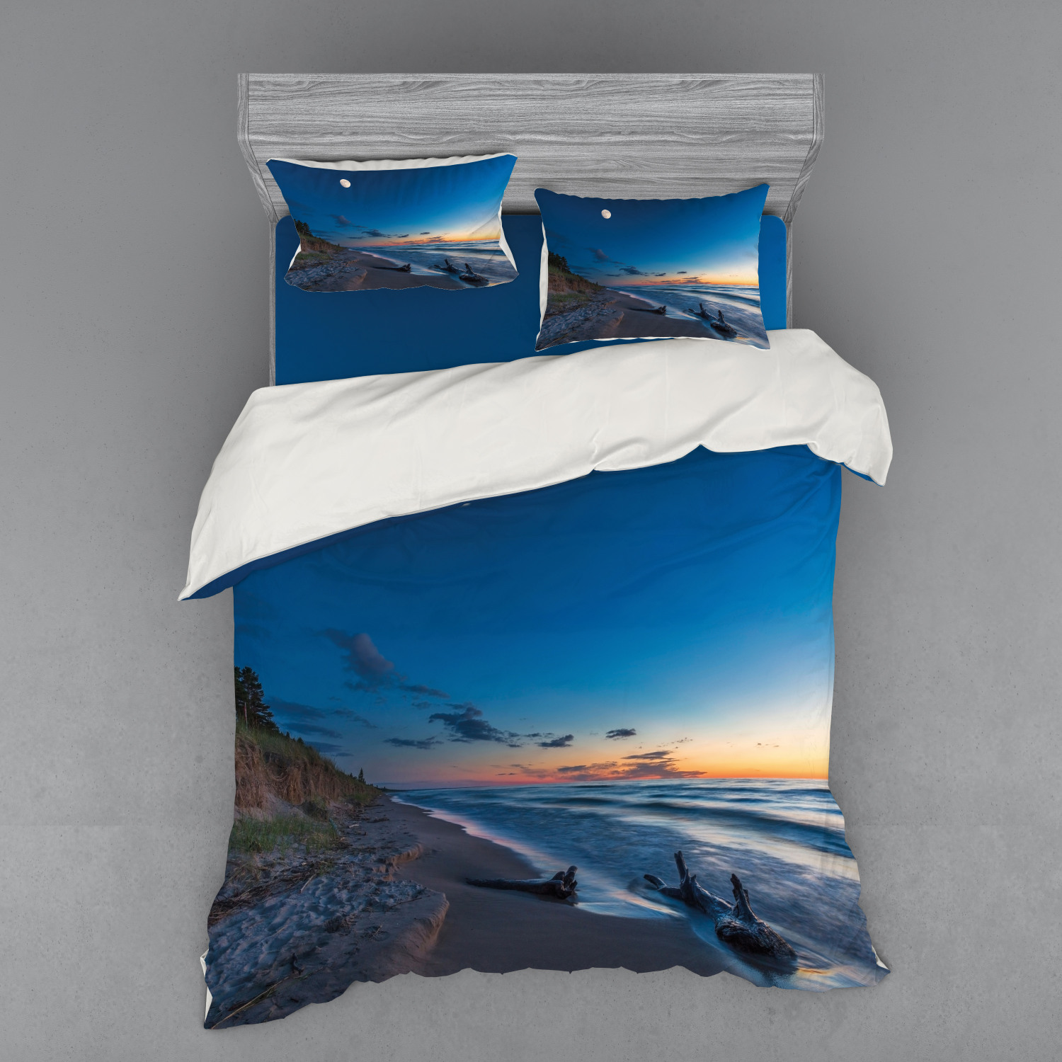 Ambesonne Nature Inspired Bedding Set Duvet Cover Sham Fitted Sheet in 3 Sizes - Picture 115 of 244