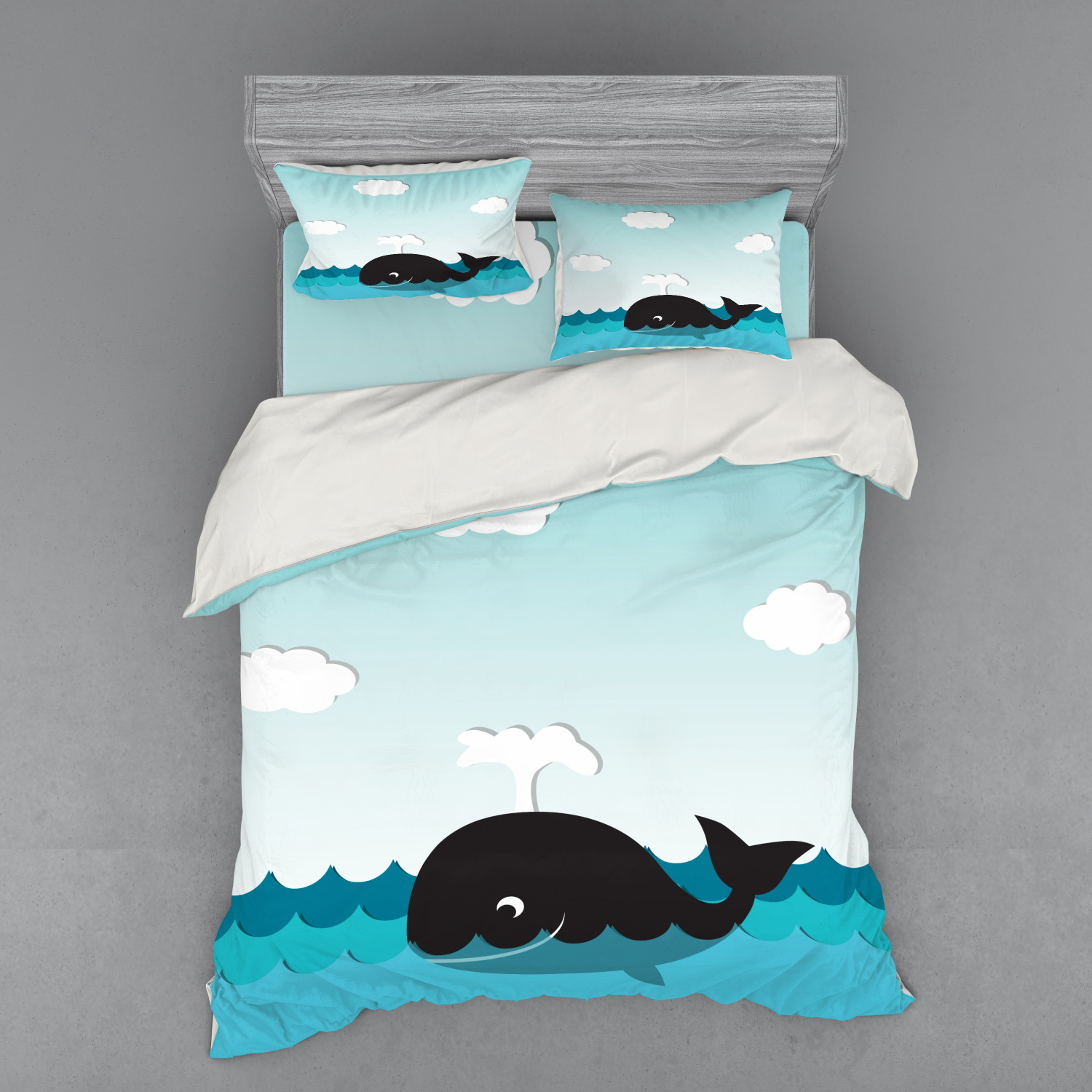 Ambesonne Nature Inspired Bedding Set Duvet Cover Sham Fitted Sheet in 3 Sizes - Picture 231 of 244