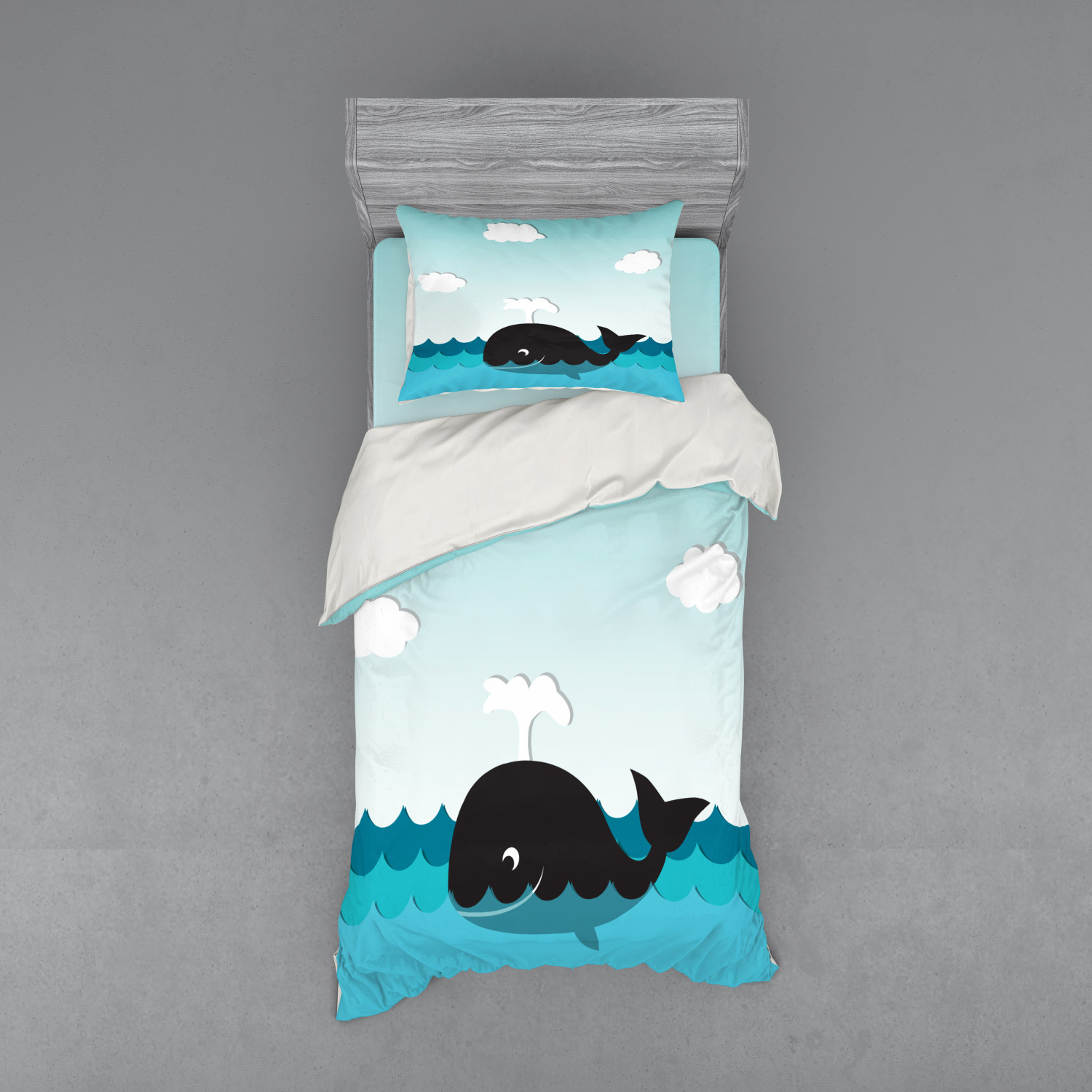 Ambesonne Nature Inspired Bedding Set Duvet Cover Sham Fitted Sheet in 3 Sizes - Picture 229 of 244