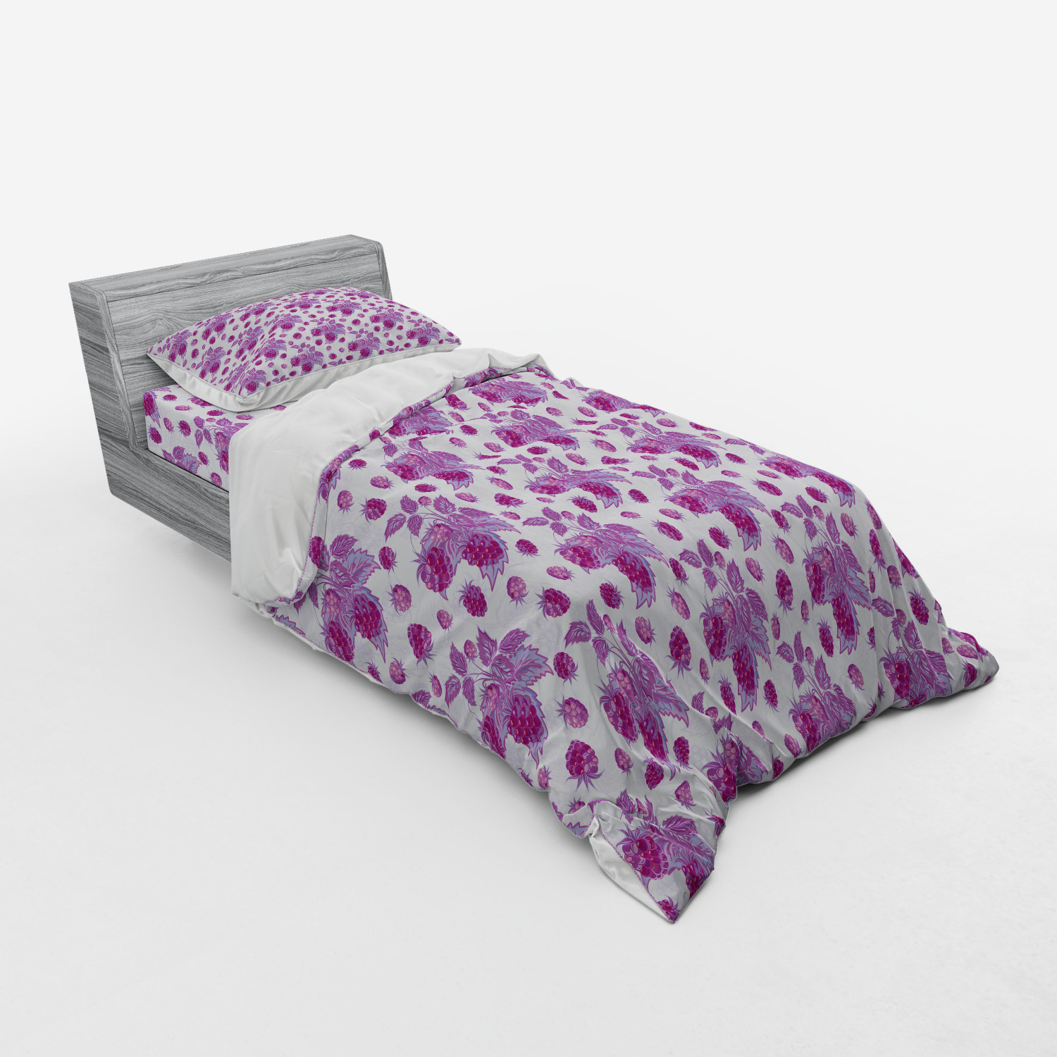 Ambesonne Nature Inspired Bedding Set Duvet Cover Sham Fitted Sheet in 3 Sizes - Picture 214 of 244