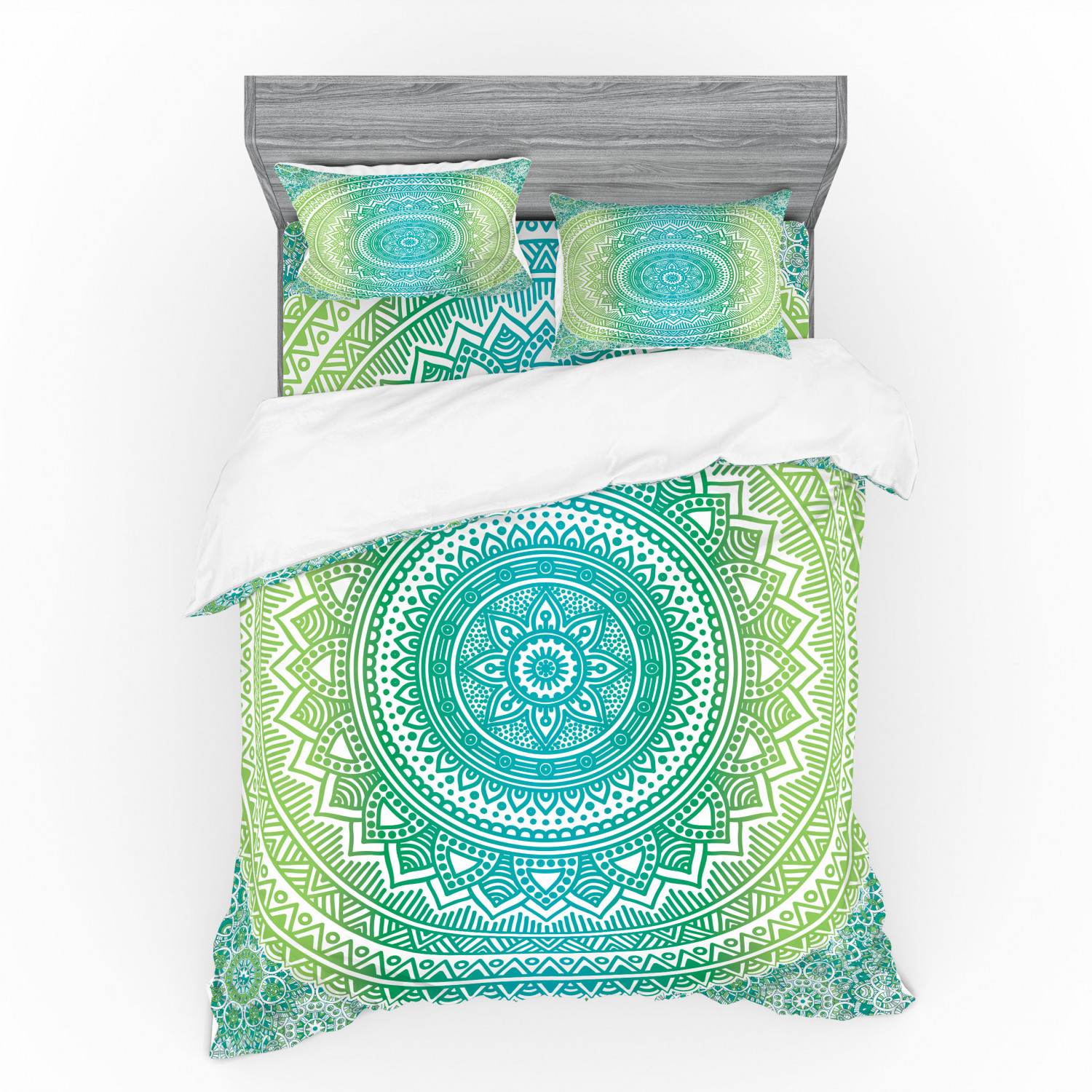 Ambesonne Mandala Bedding Set Duvet Cover Sham Fitted Sheet in 3 Sizes