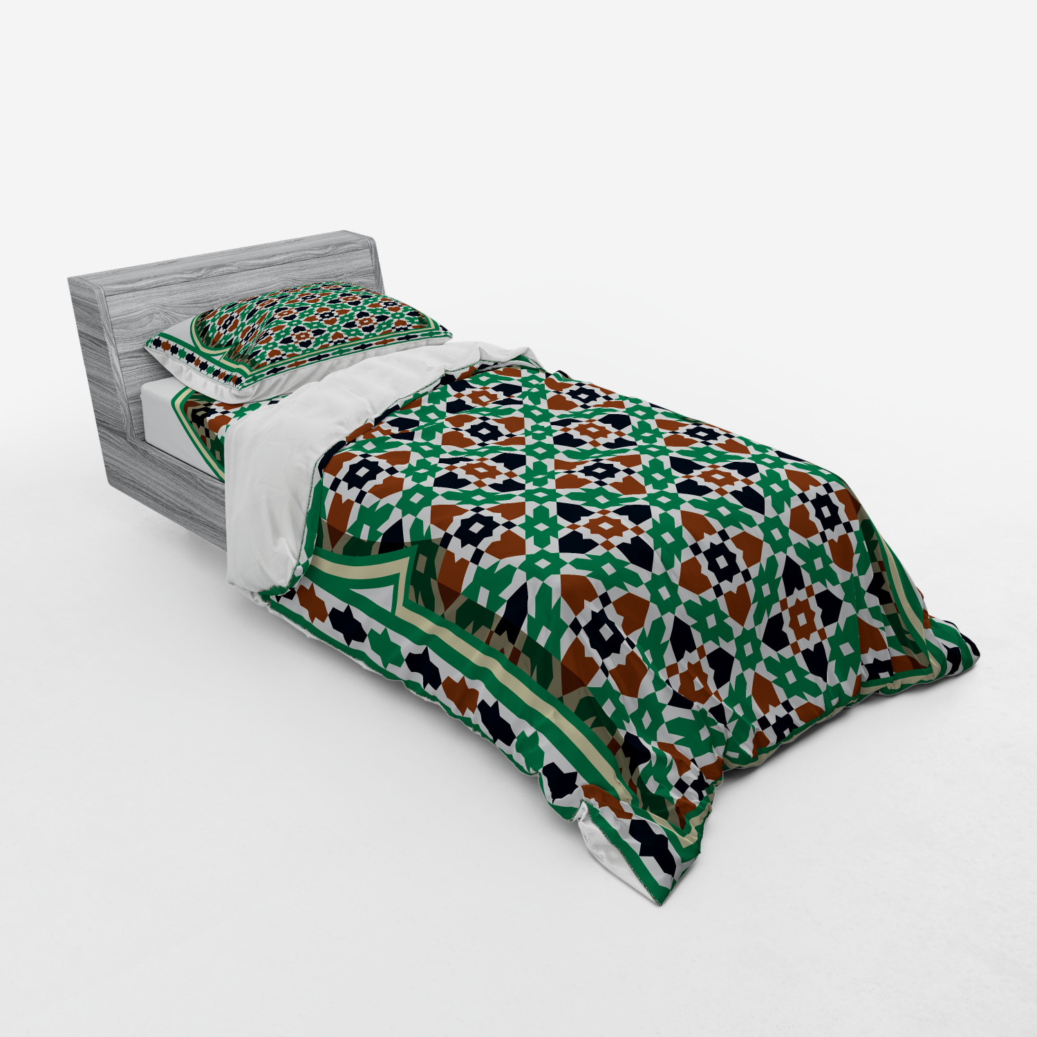 Ambesonne Retro Scene Bedding Set Duvet Cover Sham Fitted Sheet in 3 Sizes - Picture 122 of 244