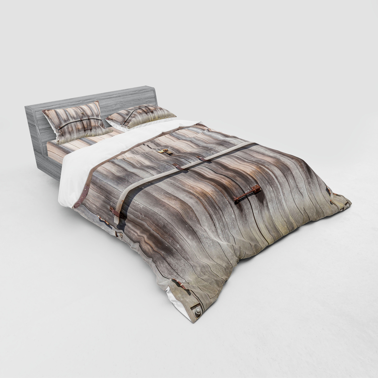 Ambesonne Retro Scene Bedding Set Duvet Cover Sham Fitted Sheet in 3 Sizes - Picture 236 of 244