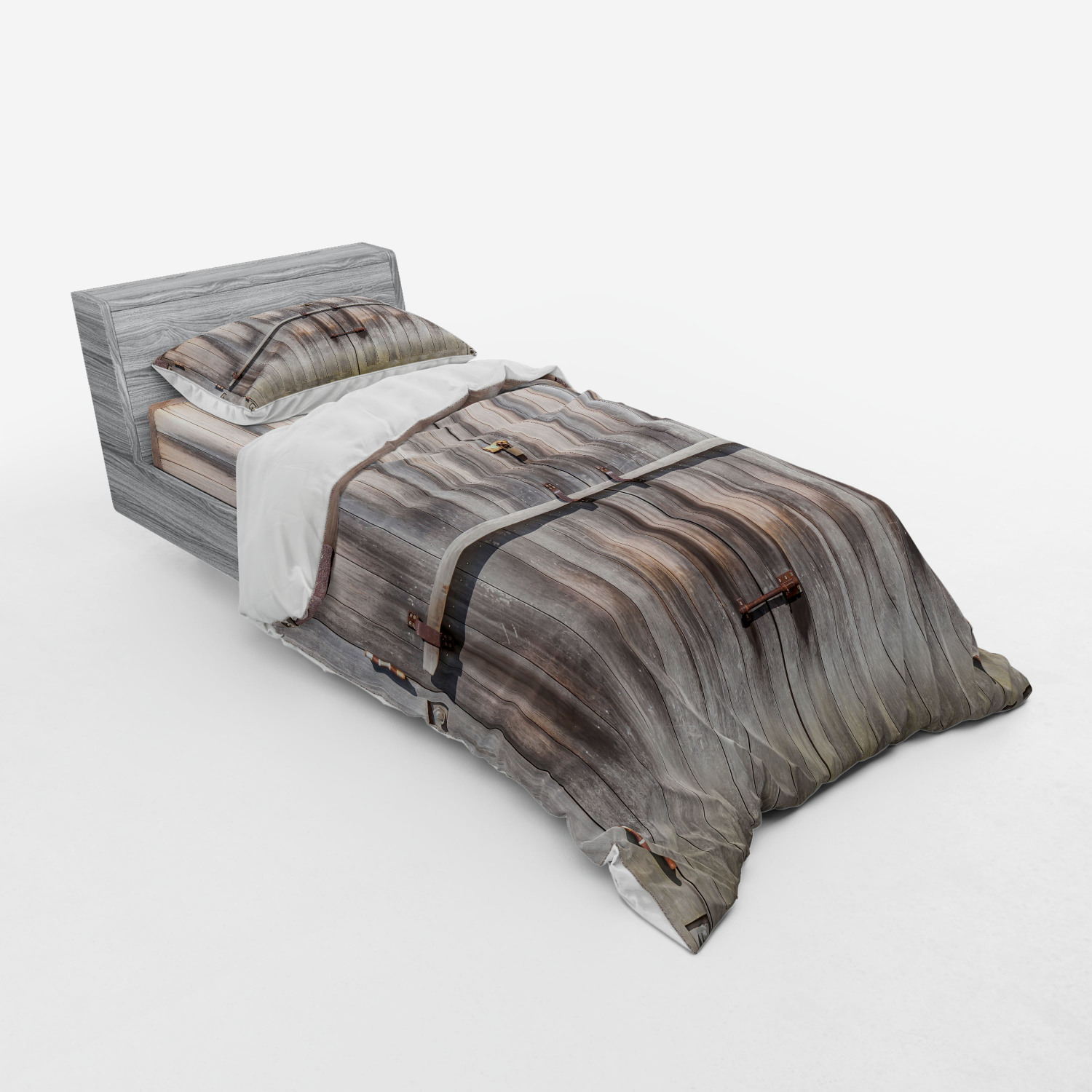 Ambesonne Retro Scene Bedding Set Duvet Cover Sham Fitted Sheet in 3 Sizes - Picture 234 of 244