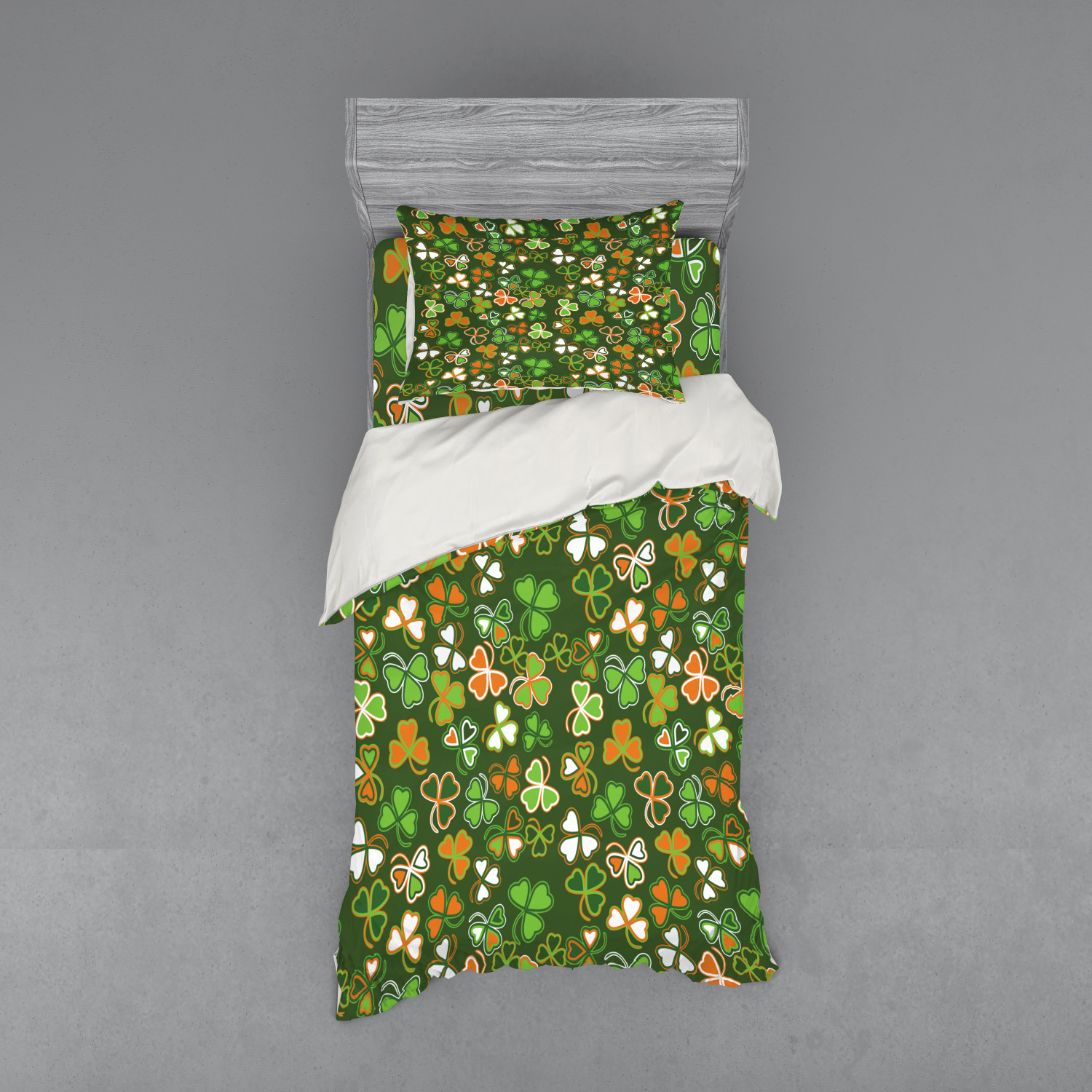 Ambesonne Nature Inspired Bedding Set Duvet Cover Sham Fitted Sheet in 3 Sizes - Picture 105 of 244