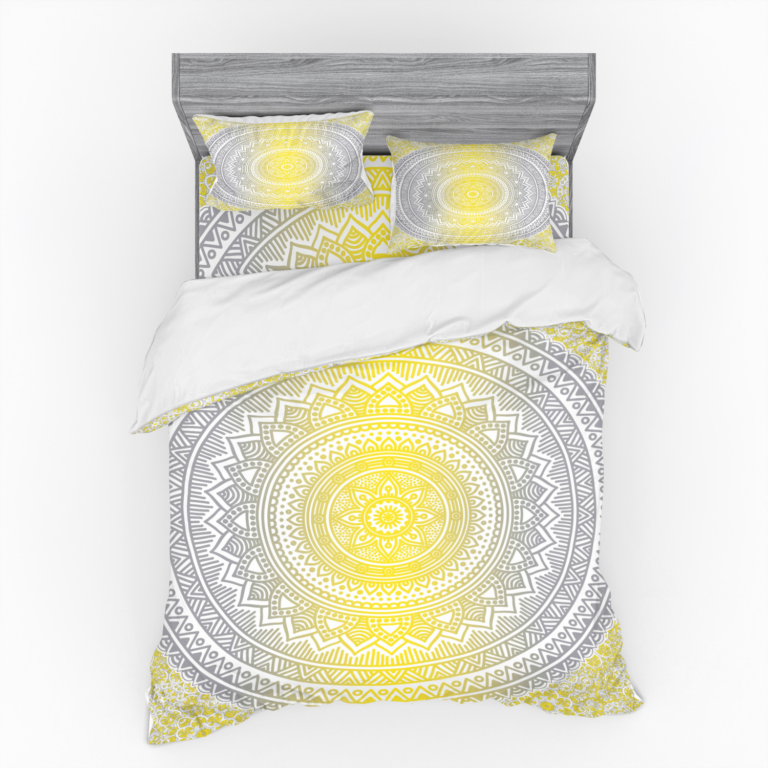 Ambesonne Mandala Bedding Set Duvet Cover Sham Fitted Sheet in 3 Sizes