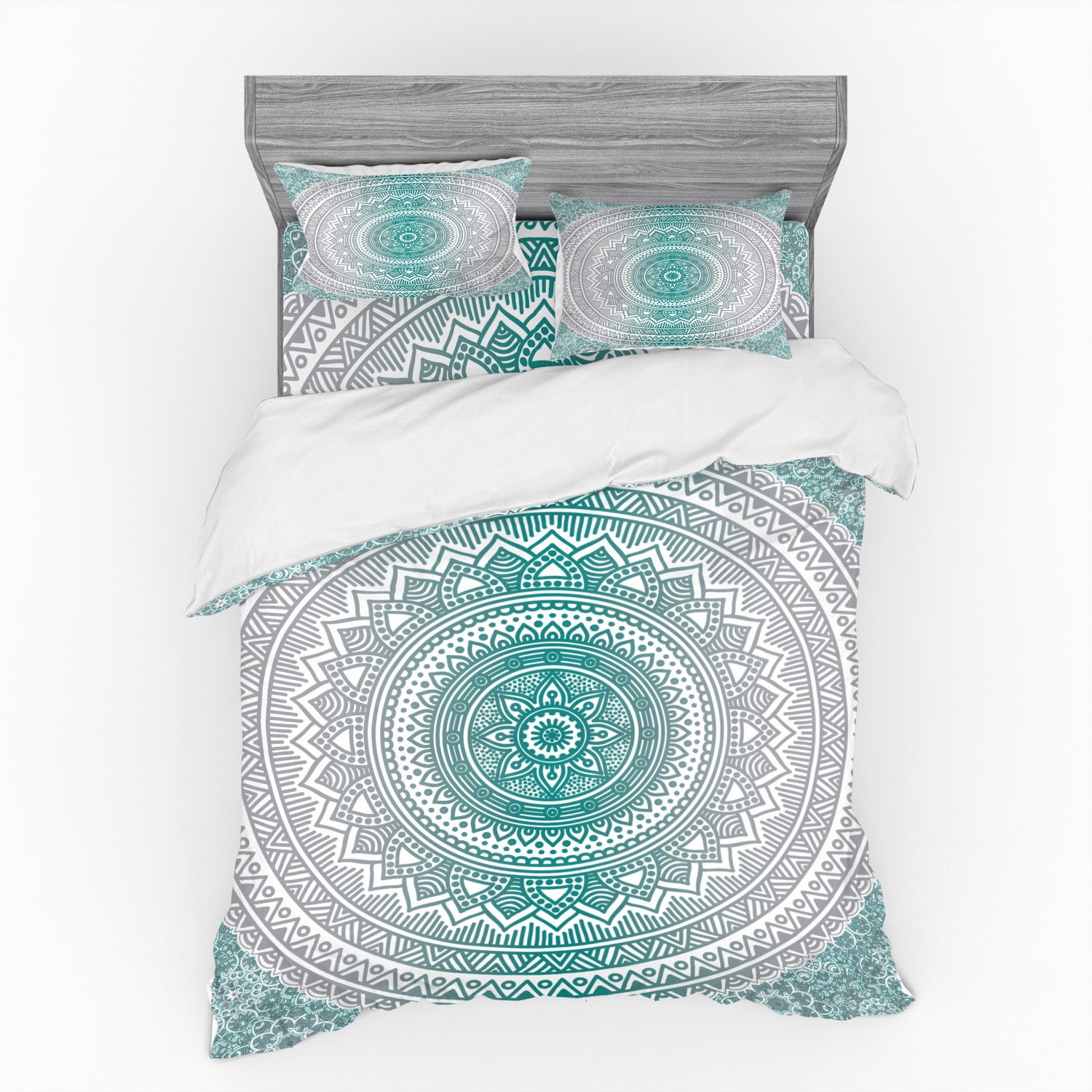 Ambesonne Mandala Bedding Set Duvet Cover Sham Fitted Sheet in 3 Sizes