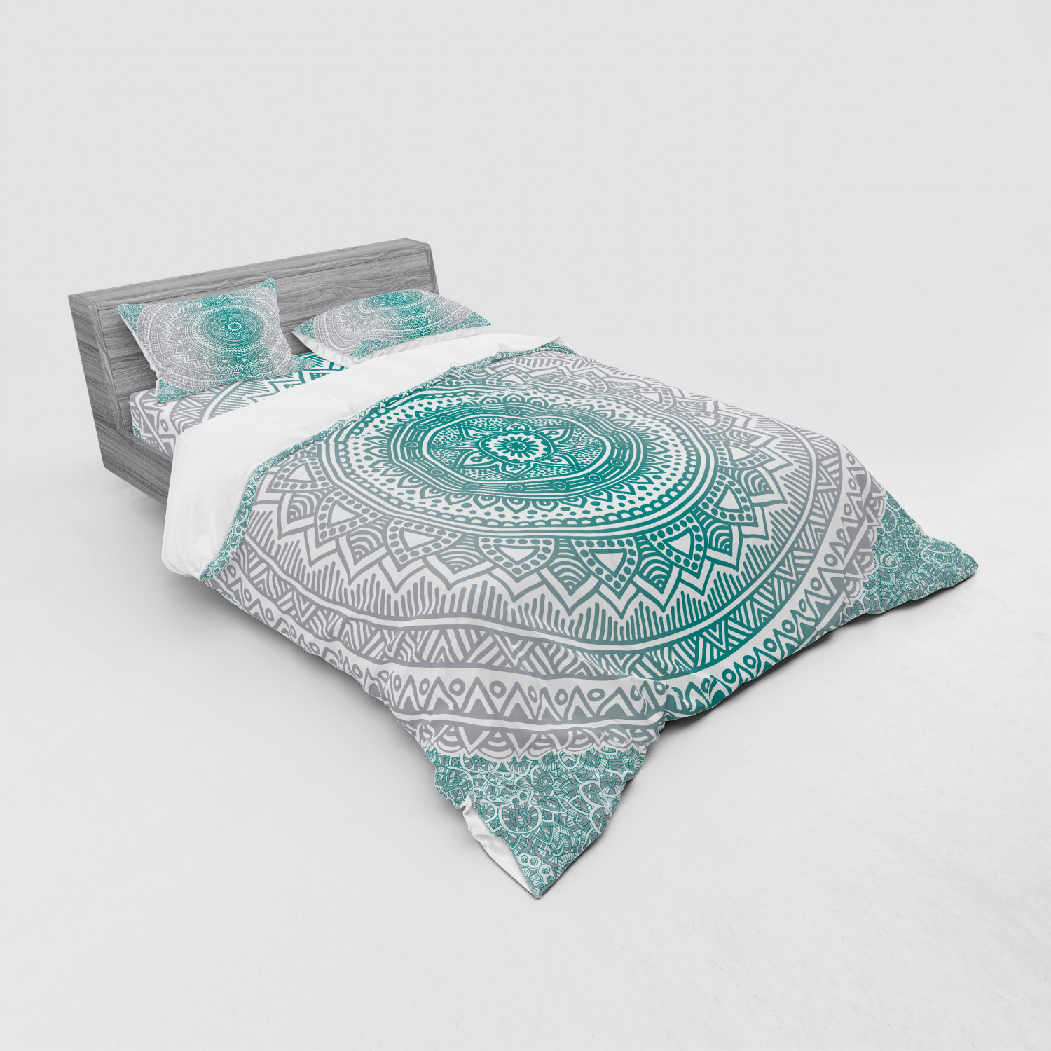 Ambesonne Mandala Bedding Set Duvet Cover Sham Fitted Sheet in 3 Sizes